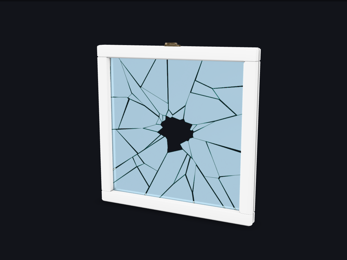 Broken Glass Window