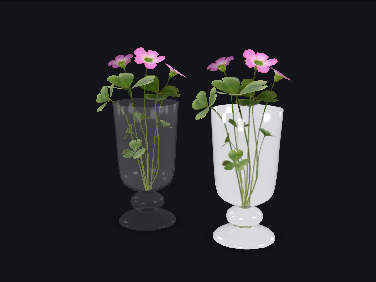 Glass Vase with Flowers