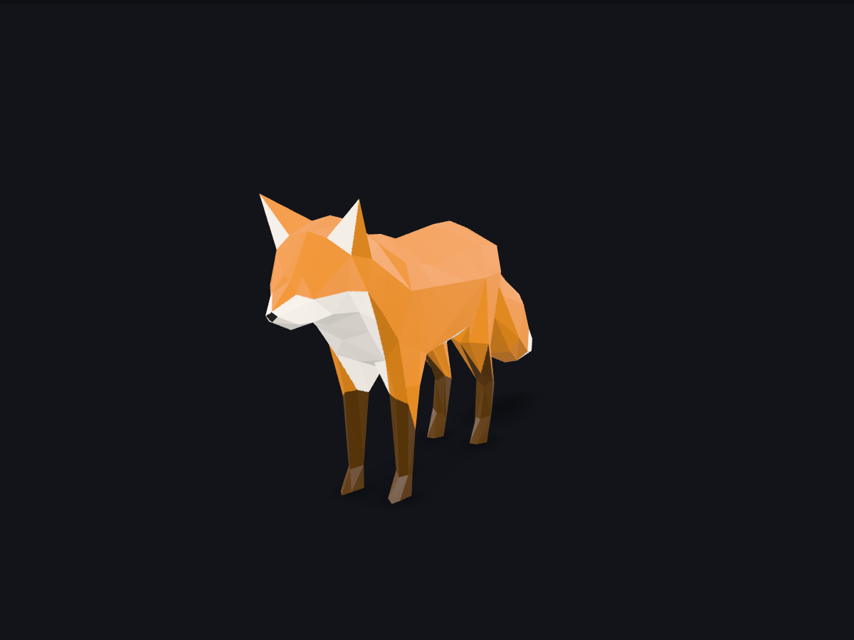 Low-poly Fox — Rigged & Animated