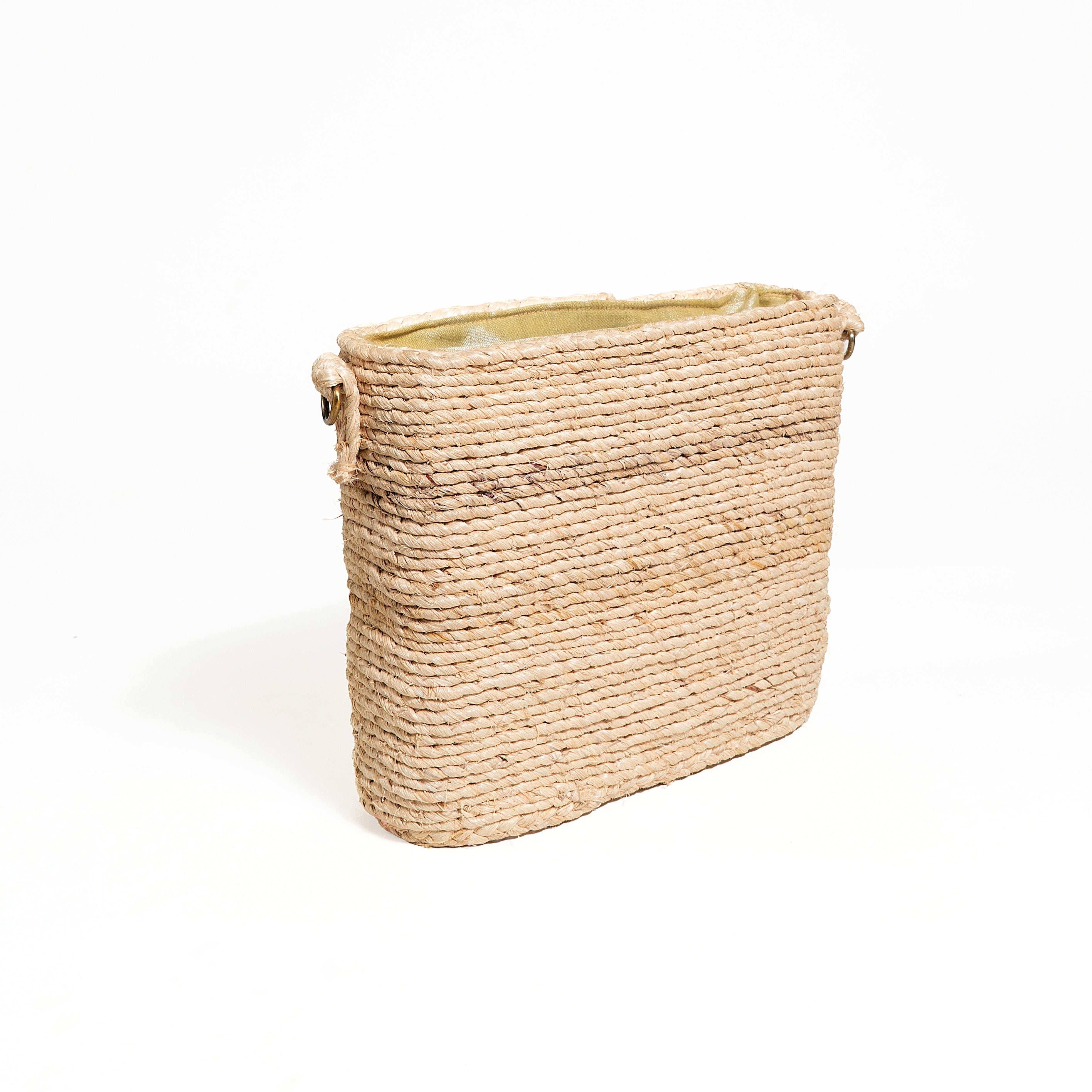 Handmade Banana Fiber Handbag with Kalamkari Silk Strap Sustainable|Adjustable — image 3