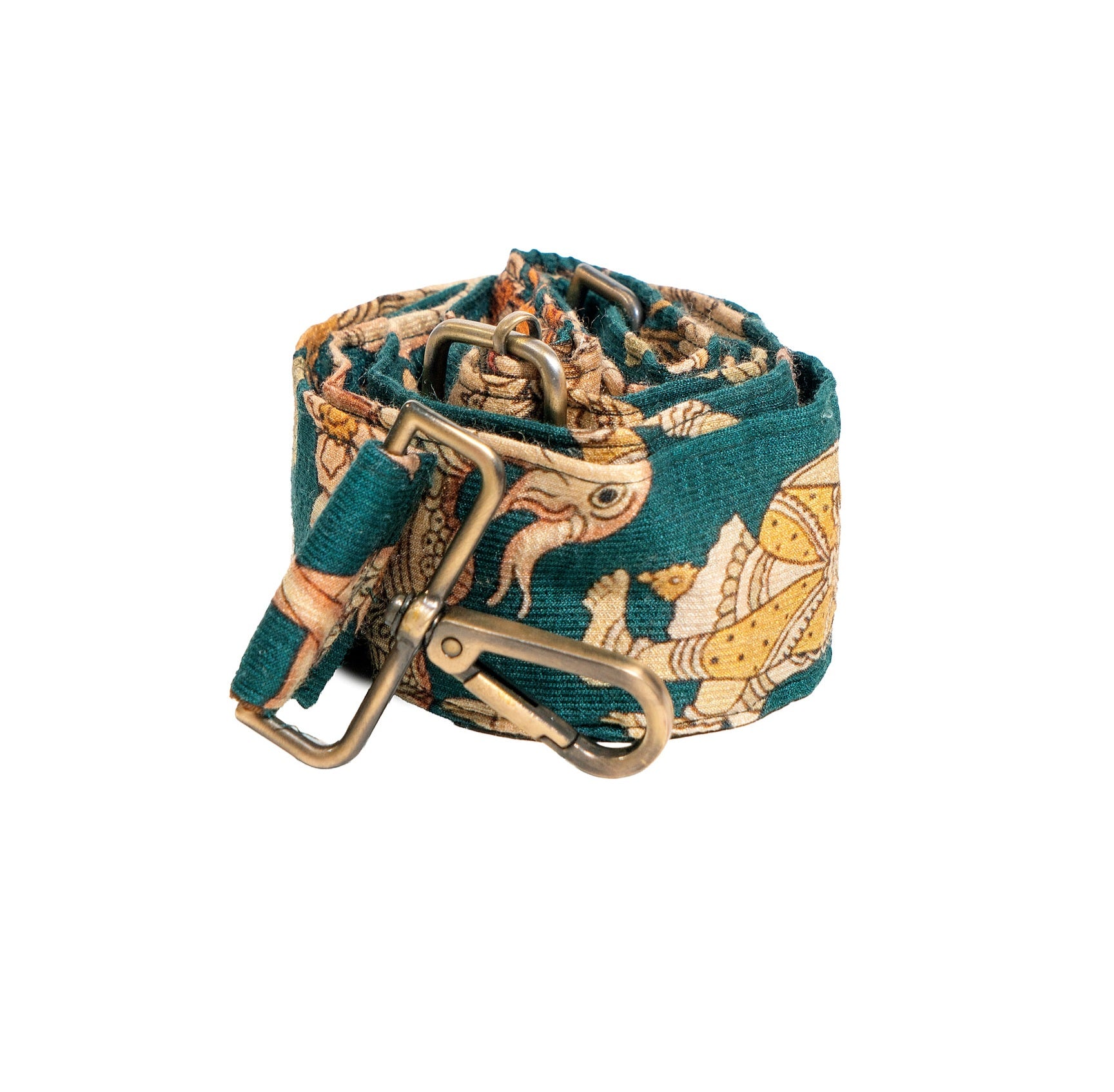Handmade Banana Fiber Handbag with Kalamkari Silk Strap Sustainable|Adjustable — image 6