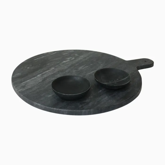 Black Marble Round Platter — image 4