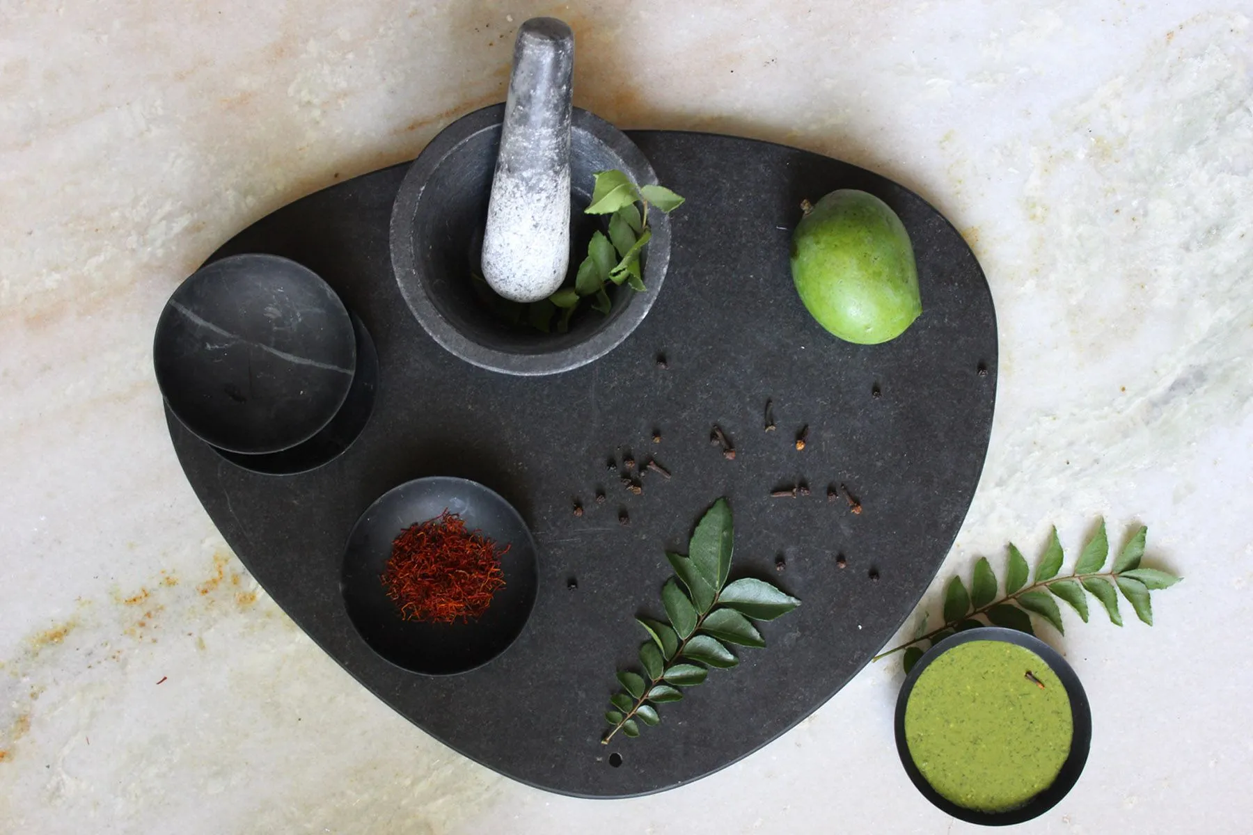 Black Marble Serving Platter Set — image 3
