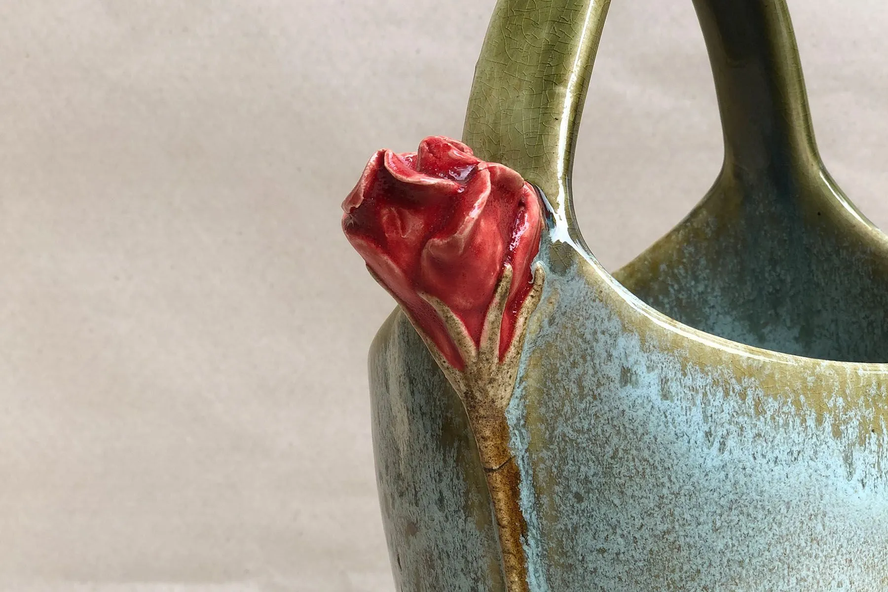 Ceramic Bag with Rose — image 4