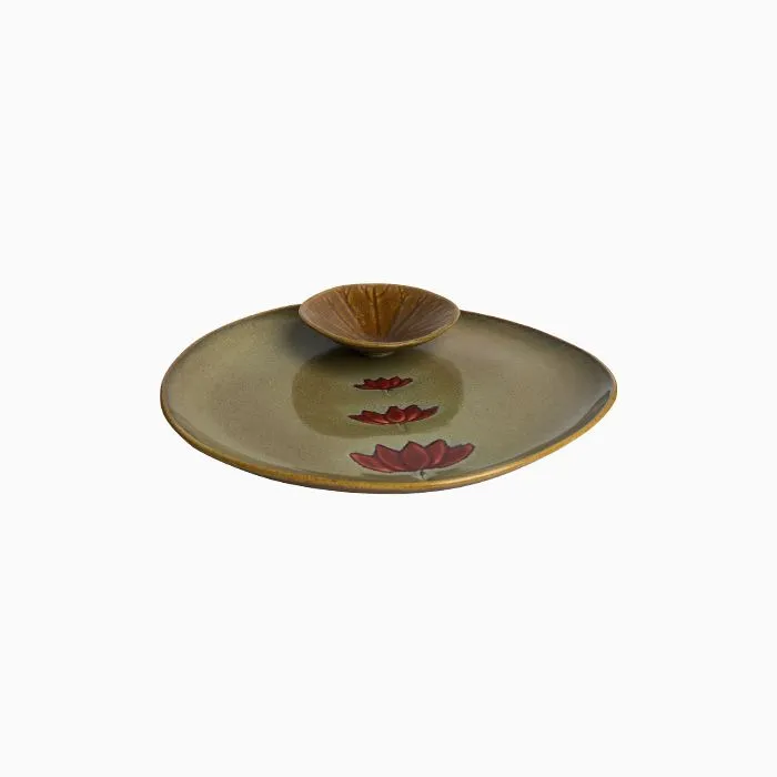 Lotus Etched Dip Plate — image 2
