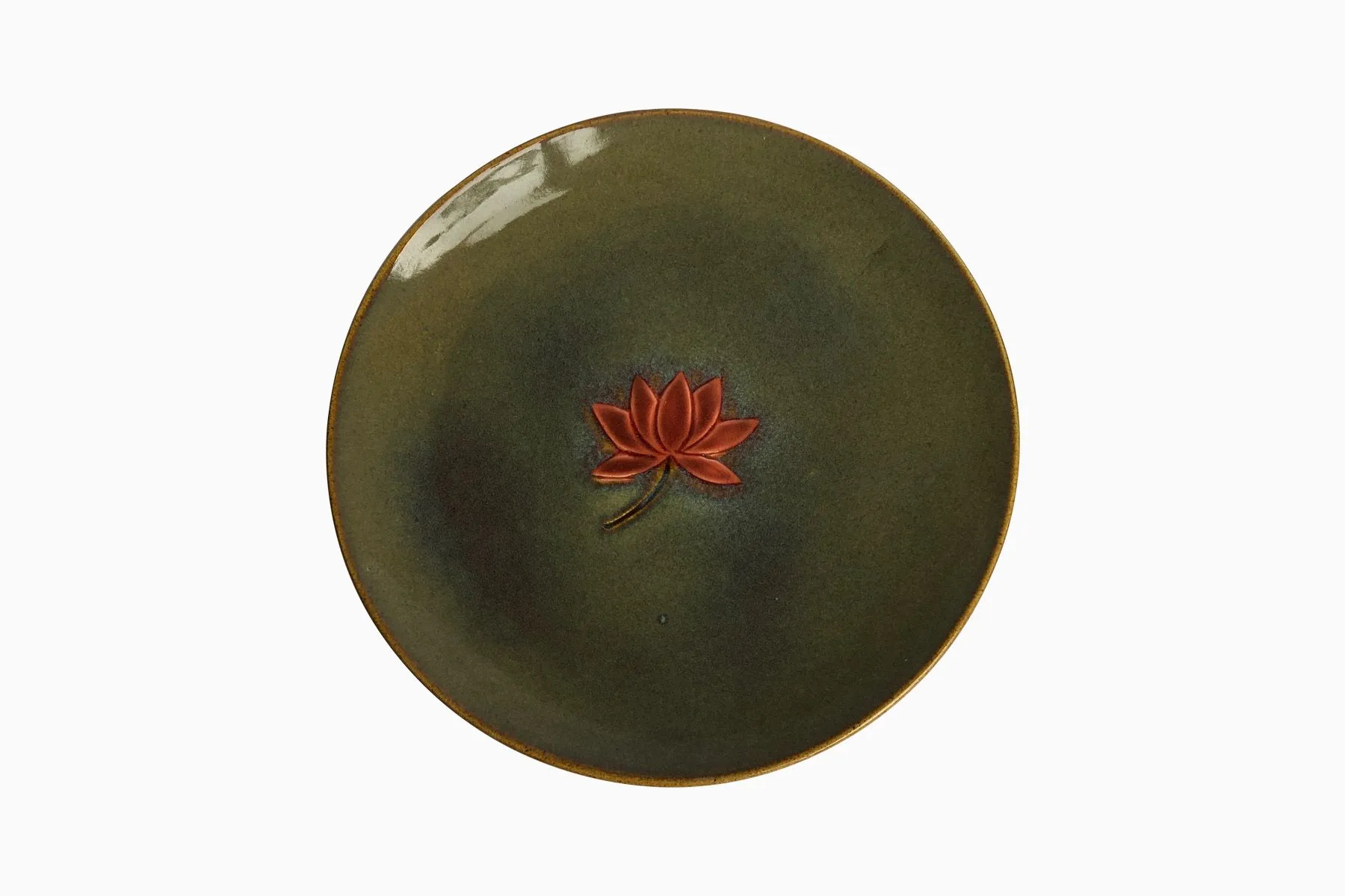 Round Lotus Etched Plate — image 3