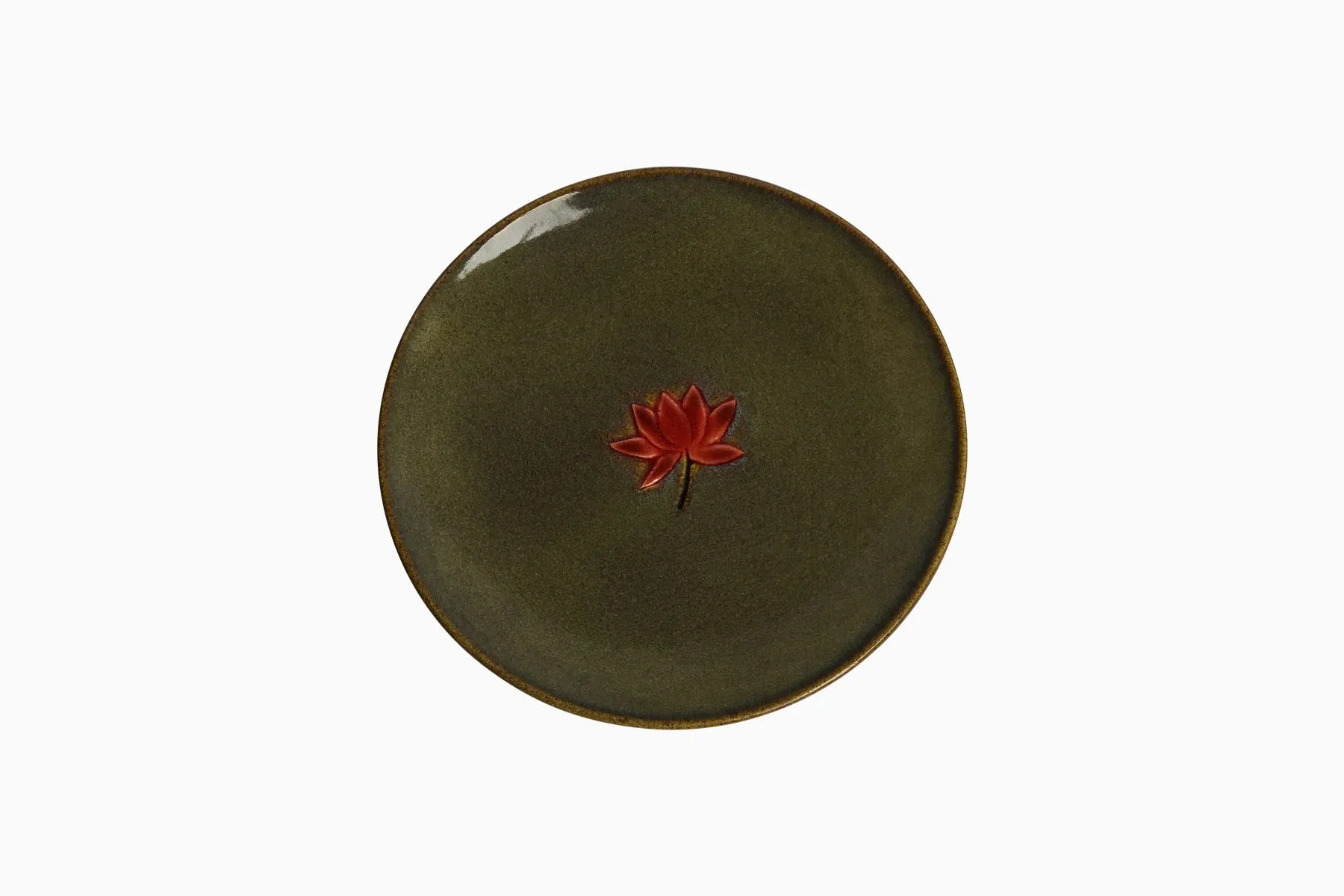 Round Lotus Etched Plate — image 4