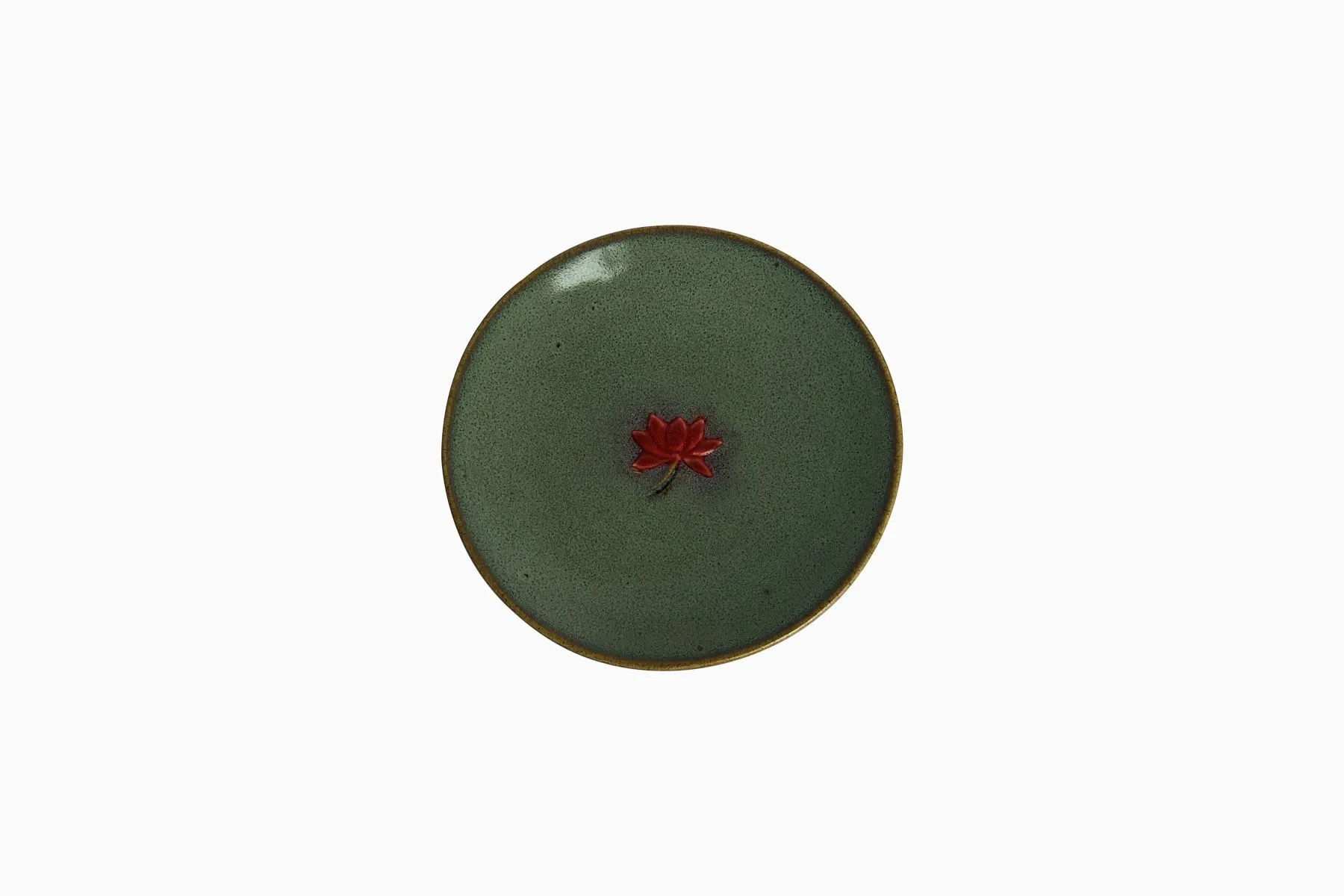 Round Lotus Etched Plate — image 5