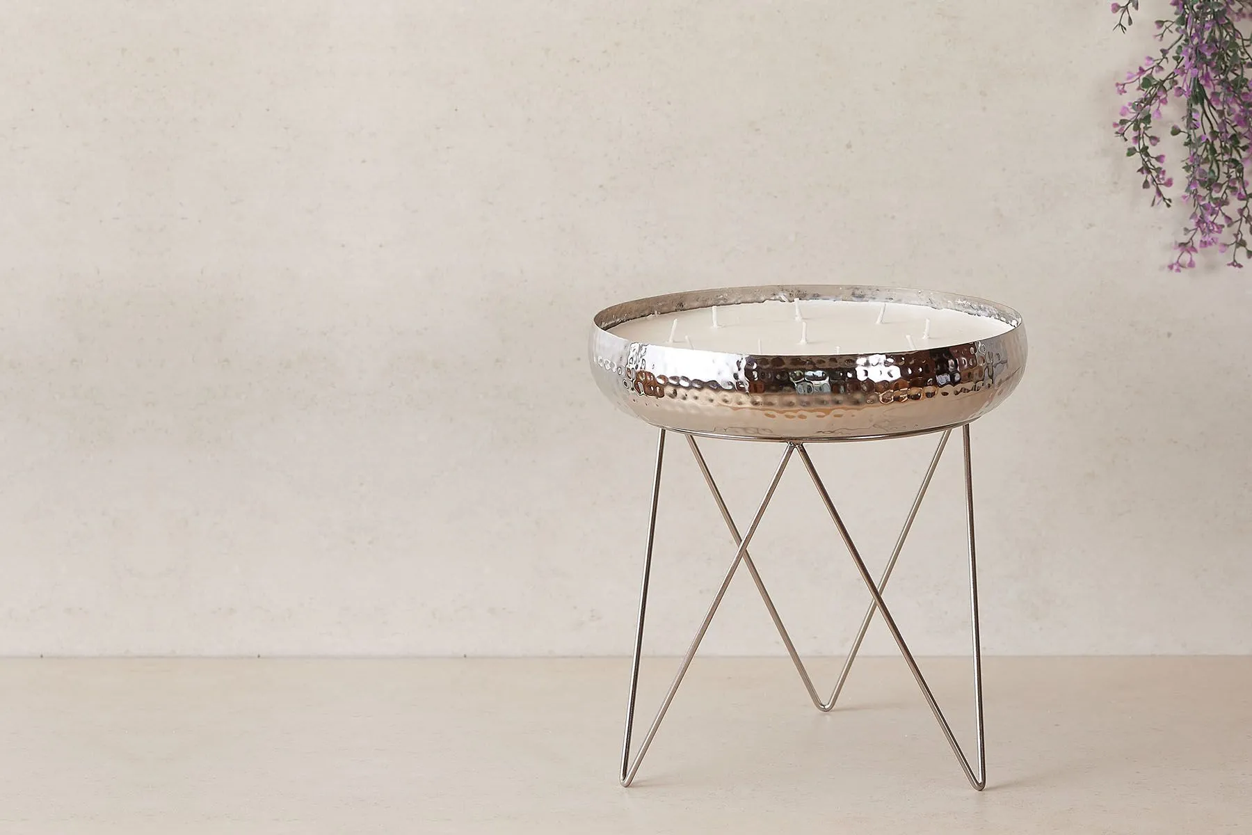 Stardust Hammered Candle Urlis on a stand set of 3 — image 6