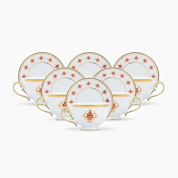 The Lotus At Fatehpur Tea Cup And Saucer - Set of 6 — image 7