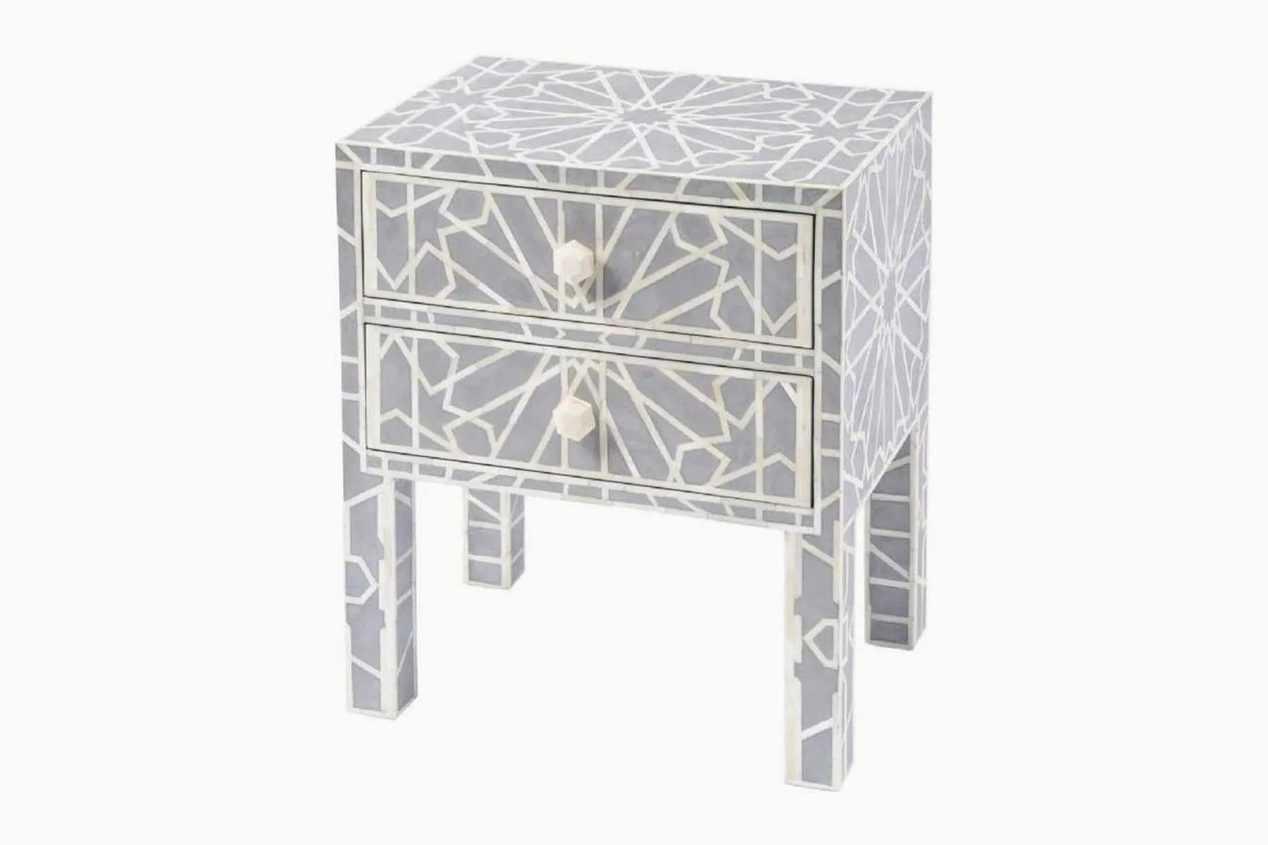 Amal Inlay Bedside Table — image 1