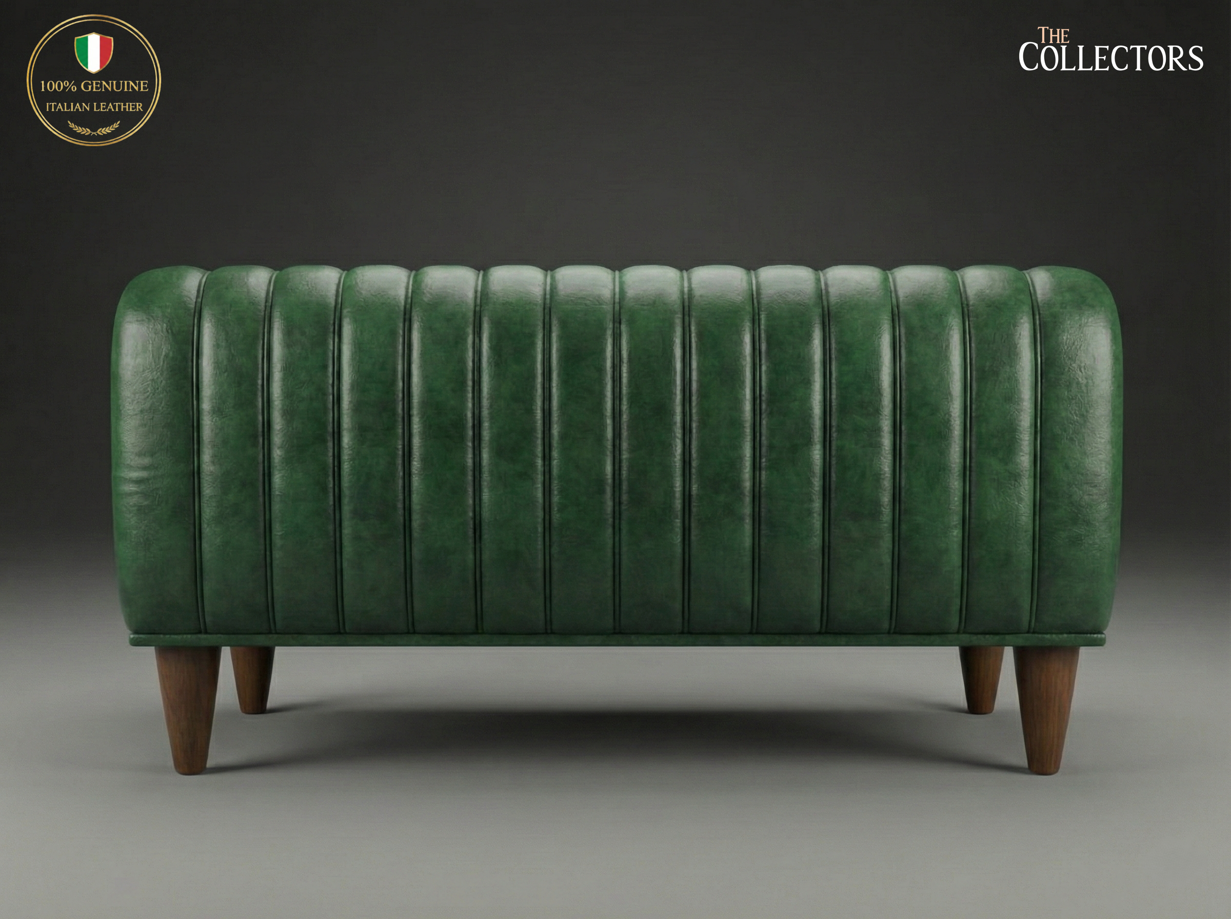 Antwerp Streamline Art Deco Leather Sofa — image 4
