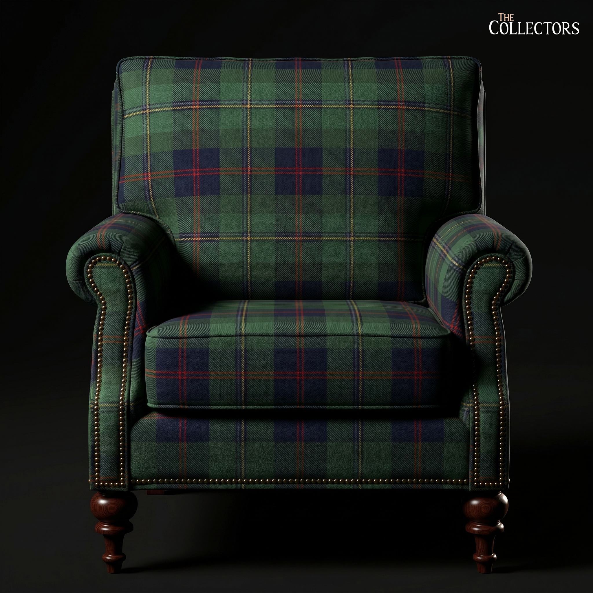 The Balmoral Library Chair in Victorian Tartan — image 2
