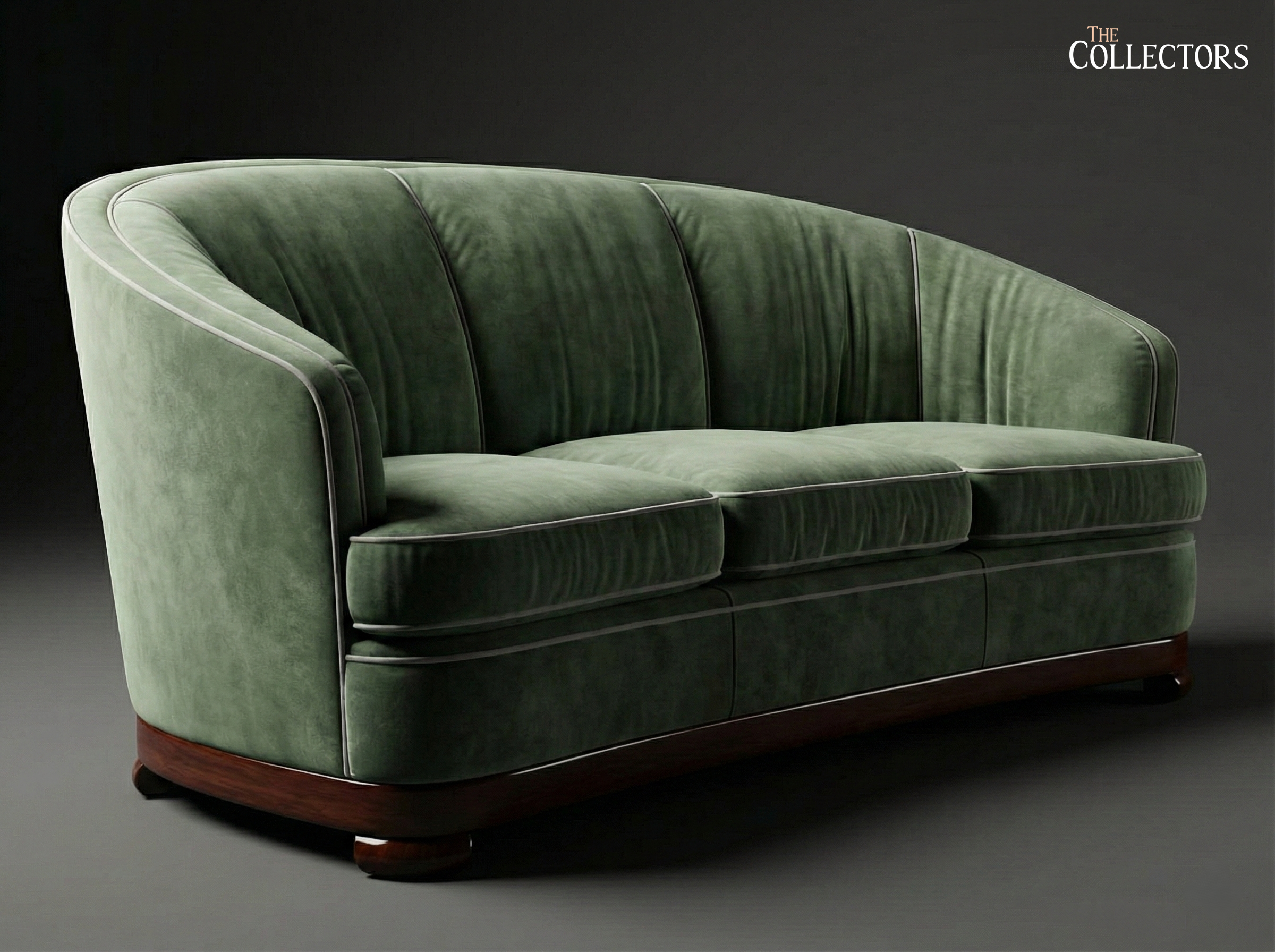The Bombay Oval Maidan Art Deco Sofa — image 3