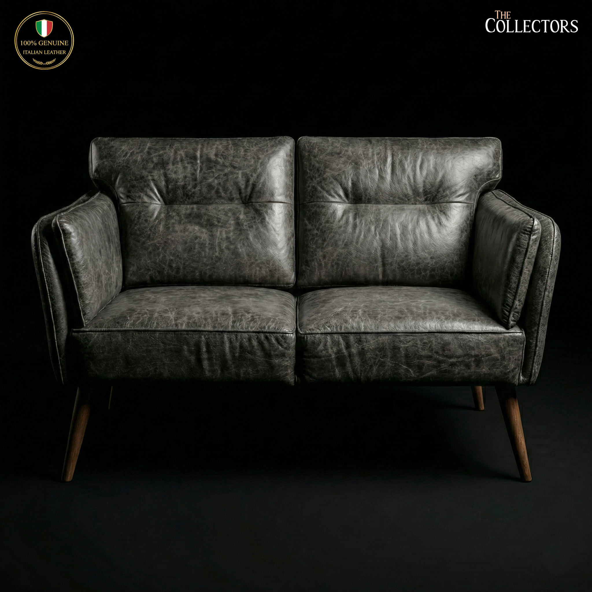 Brera Atelier Modernist Leather Sofa — image 1