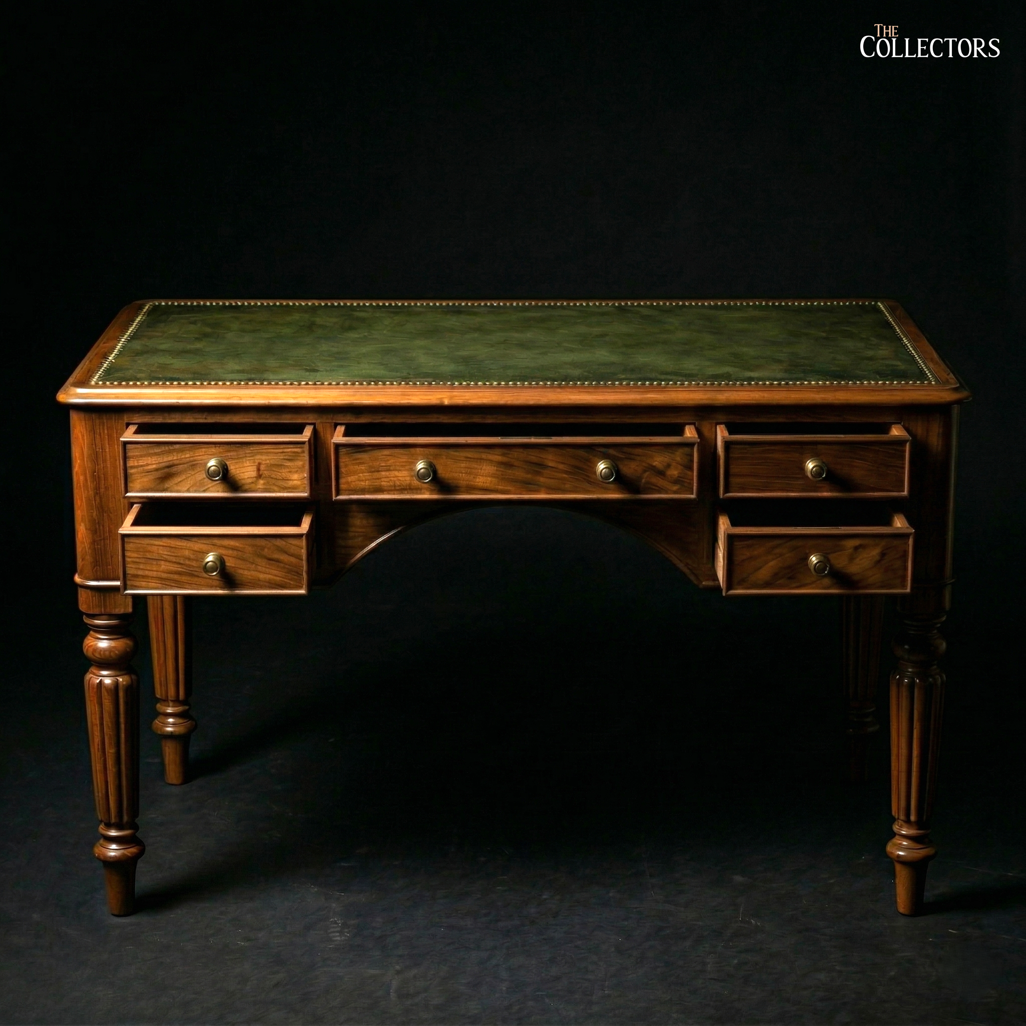 The Bristol Kneehole Leather-Top Desk — image 3