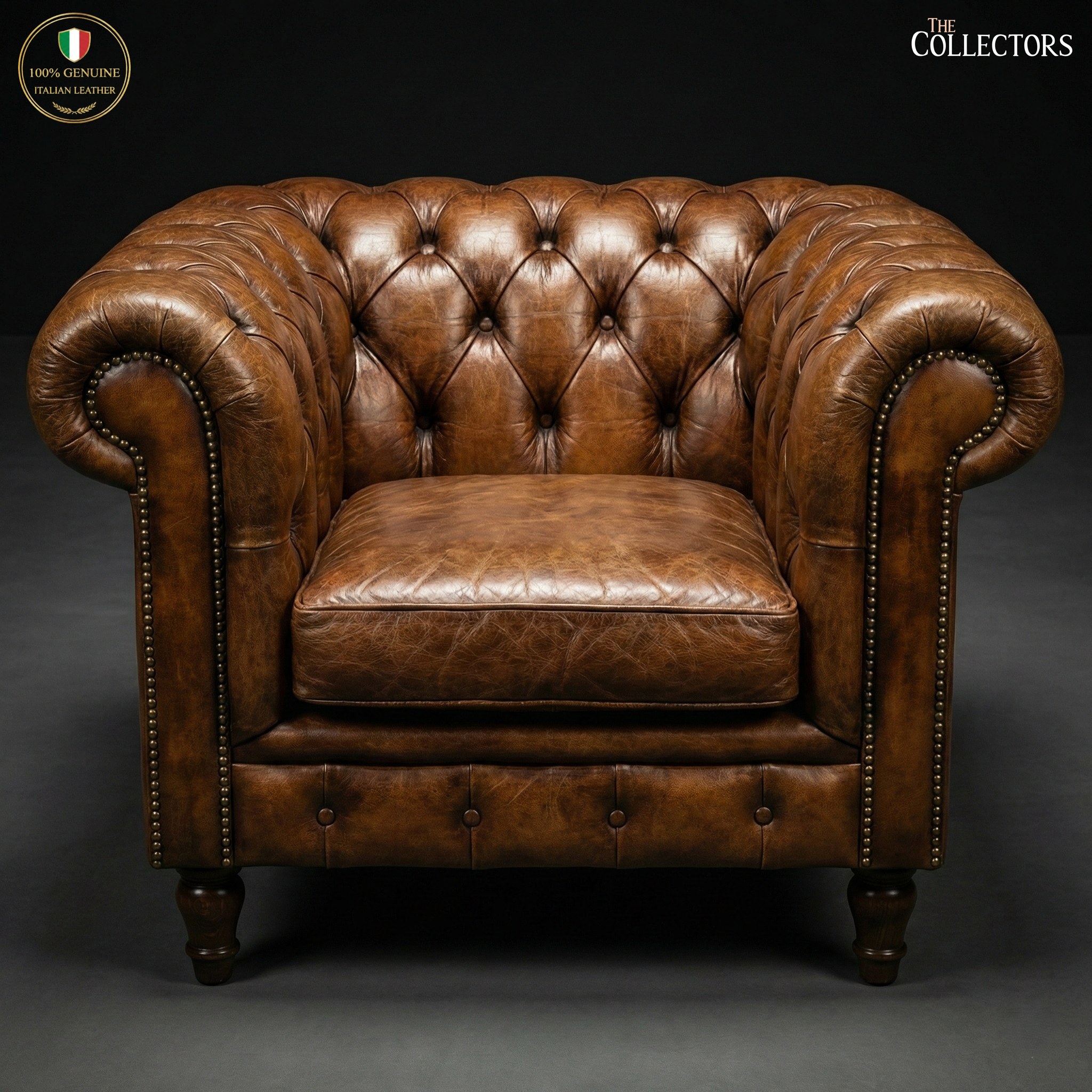 The Westminster Gentleman’s Chesterfield Single Seater Leather Sofa — image 2