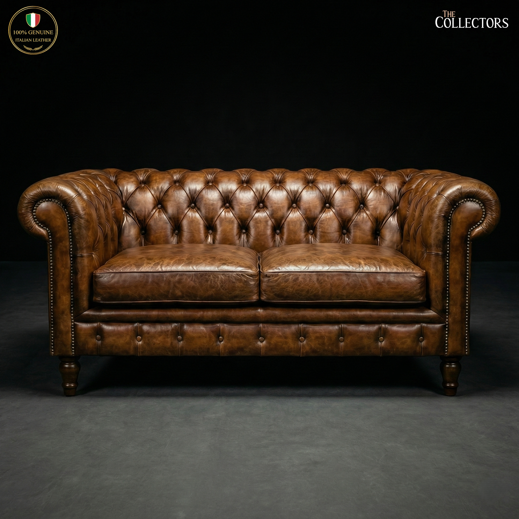 The Westminster Gentleman’s Chesterfield Two Seater Leather Sofa — image 1