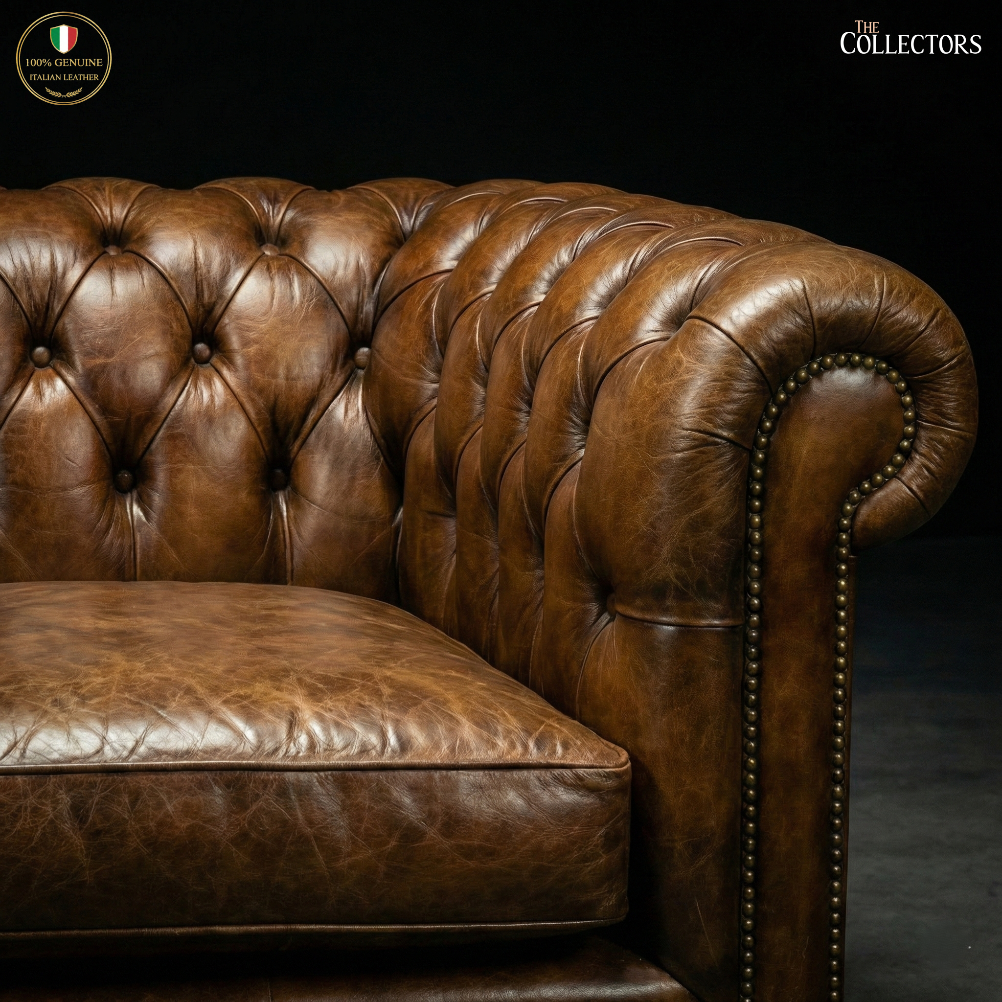 The Westminster Gentleman’s Chesterfield Two Seater Leather Sofa — image 3