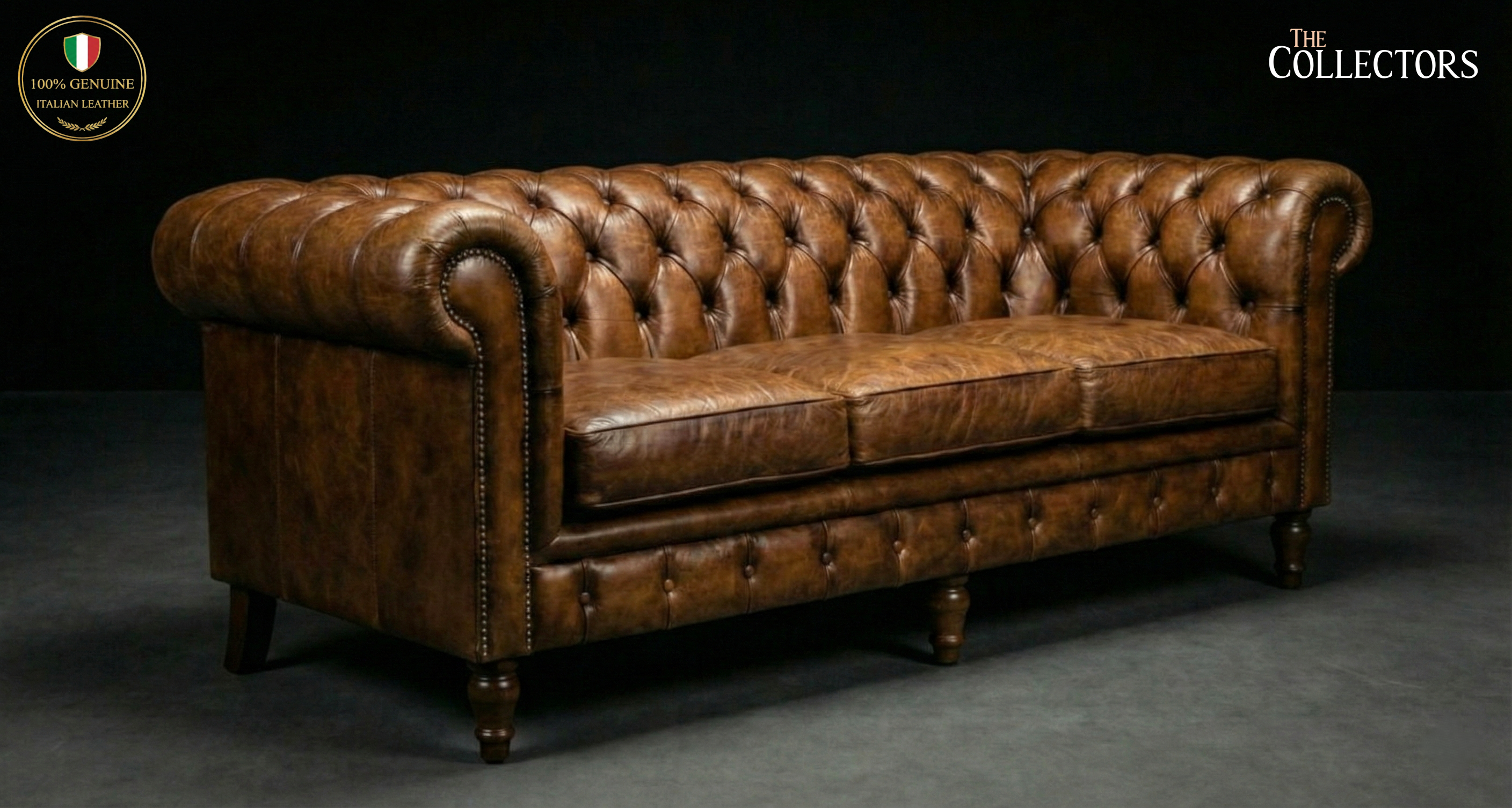 The Westminster Gentleman’s Chesterfield Three Seater Leather Sofa — image 4