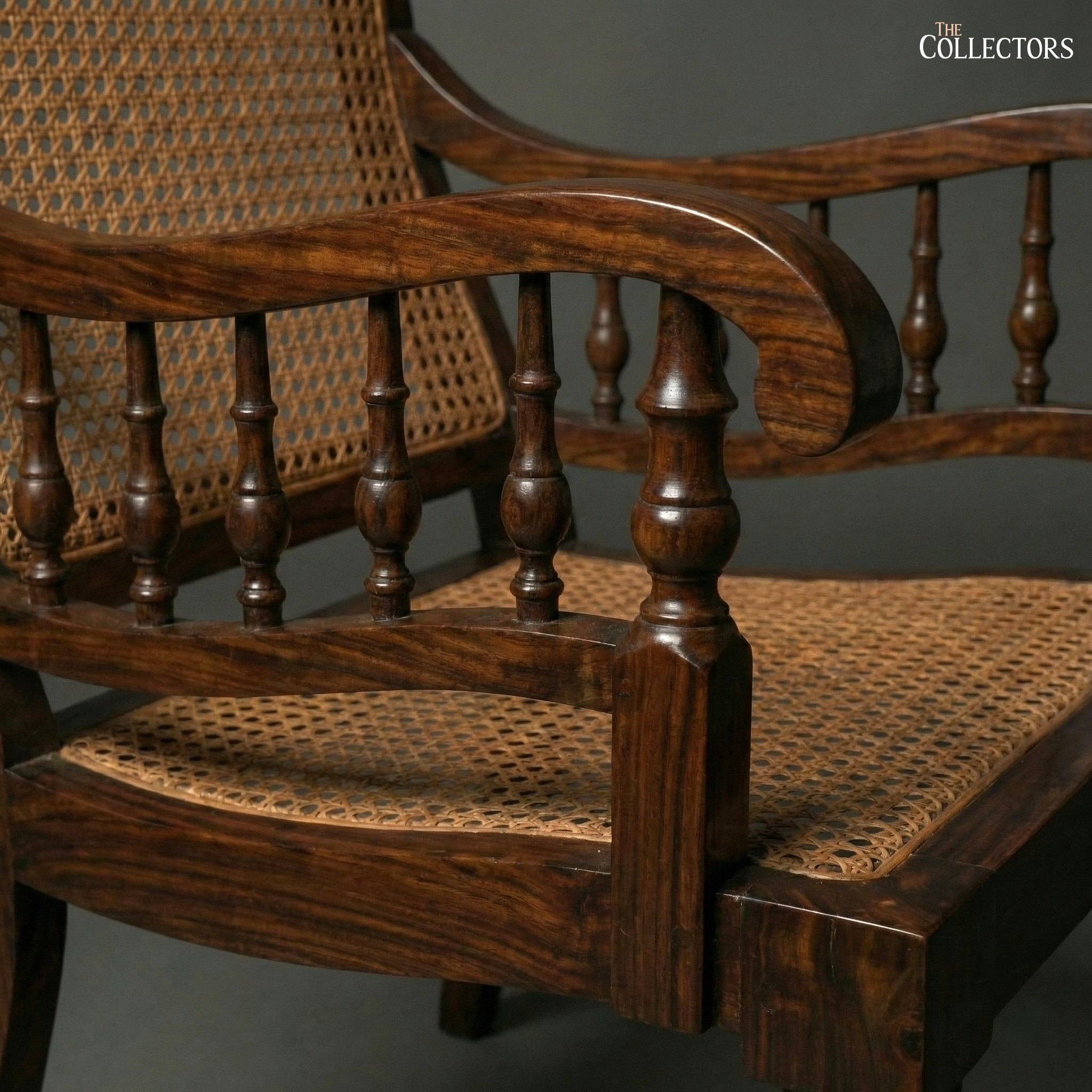 Ceylon Plantation Chair in Teak & Cane — image 3