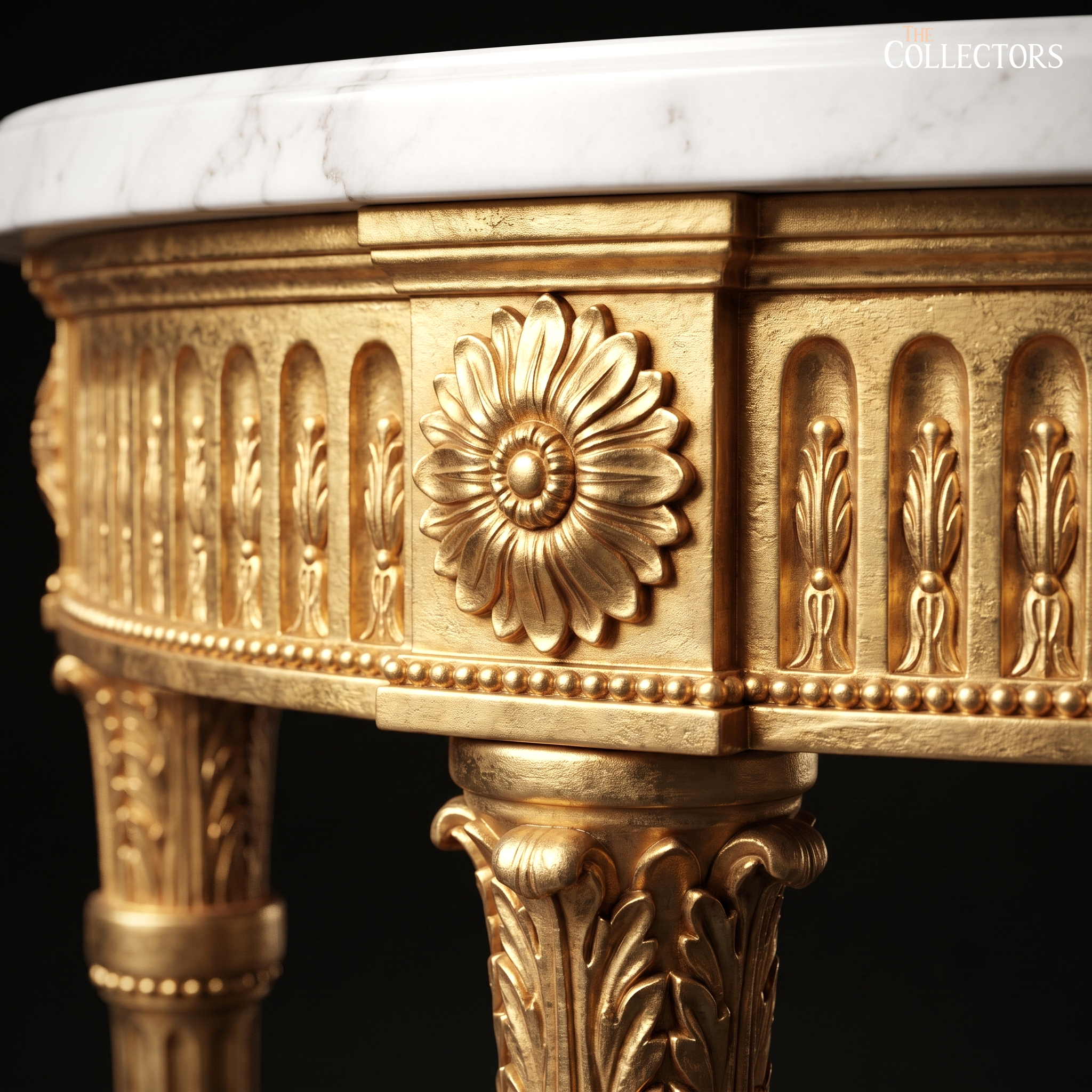 The Chantilly Giltwood Demi-Lune Console — image 3