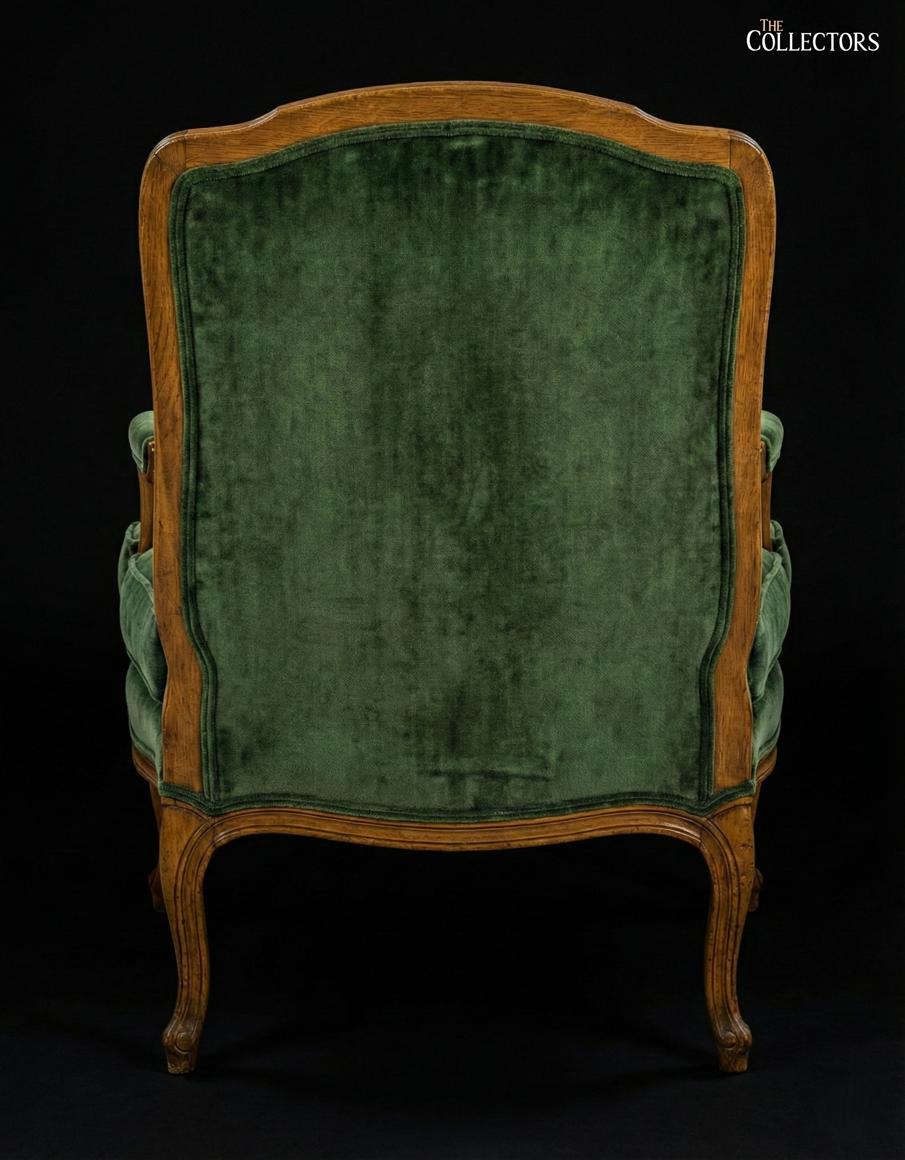 Château d’Émeraude – Emerald Velvet French Fauteuil — image 5
