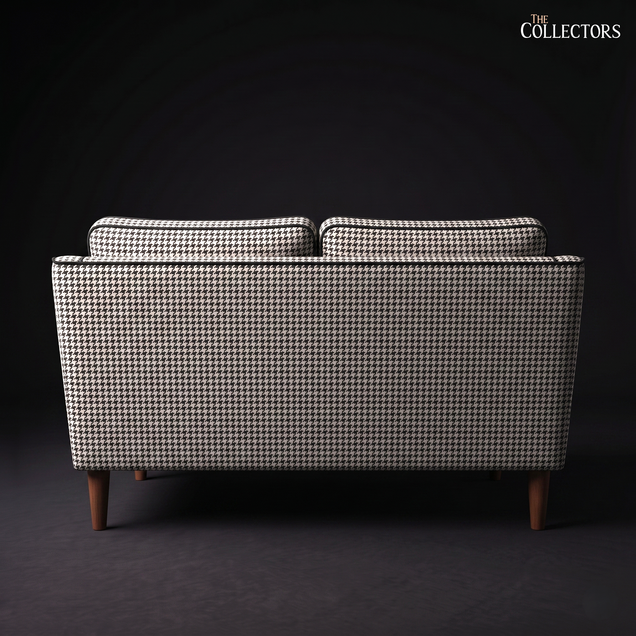 The Chelsea Houndstooth Mid-Century Loveseat — image 4