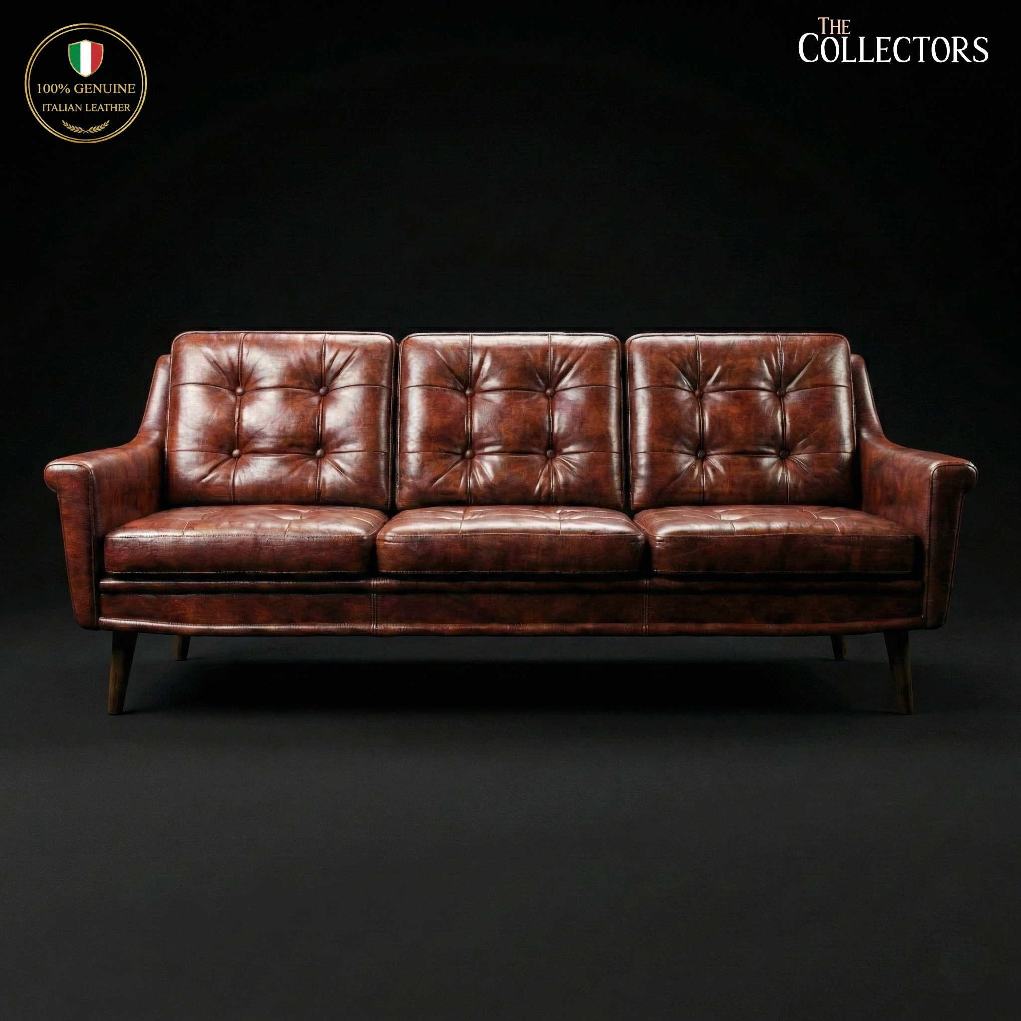 Frederiksberg Mid Century Modern Leather Sofa — image 1