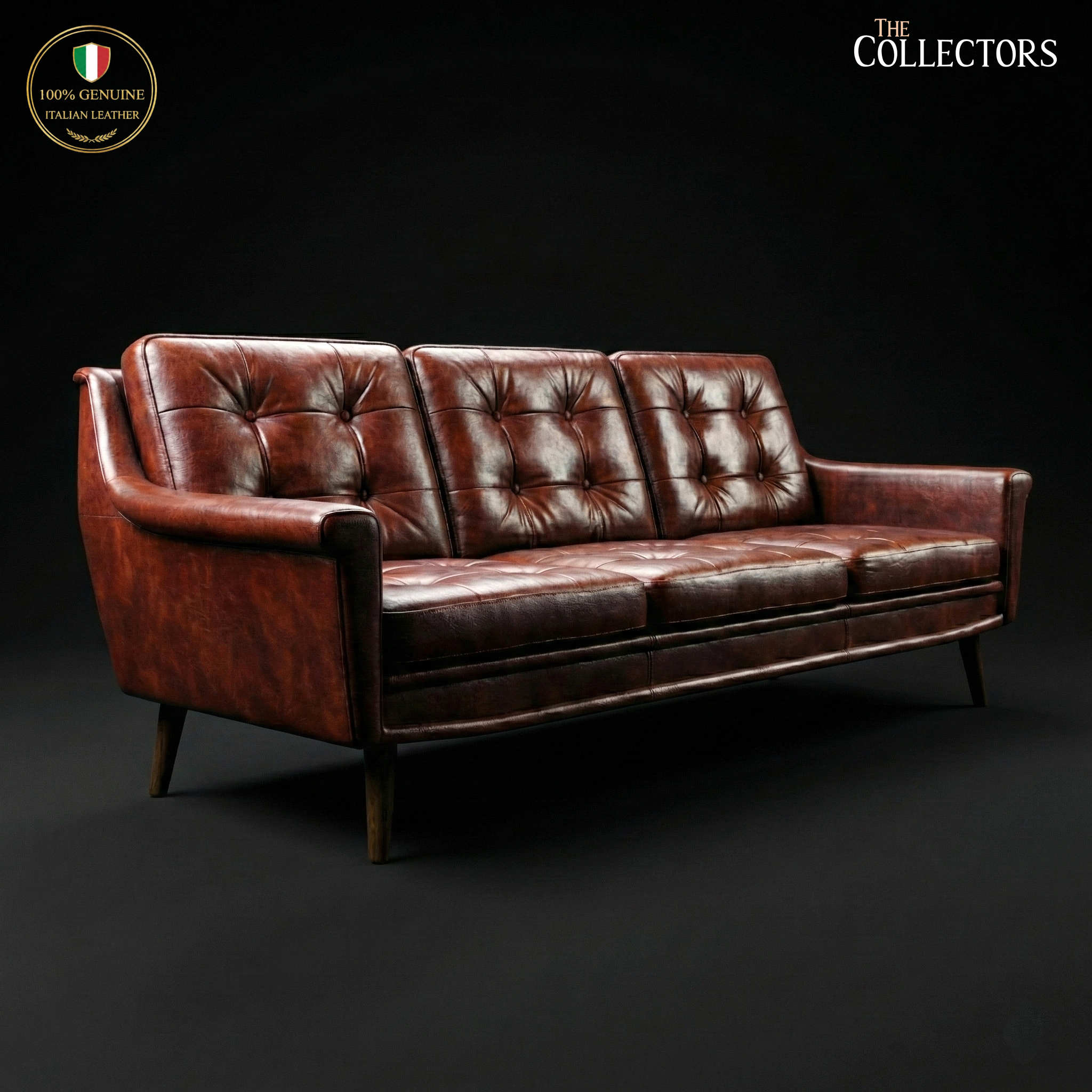 Frederiksberg Mid Century Modern Leather Sofa — image 2