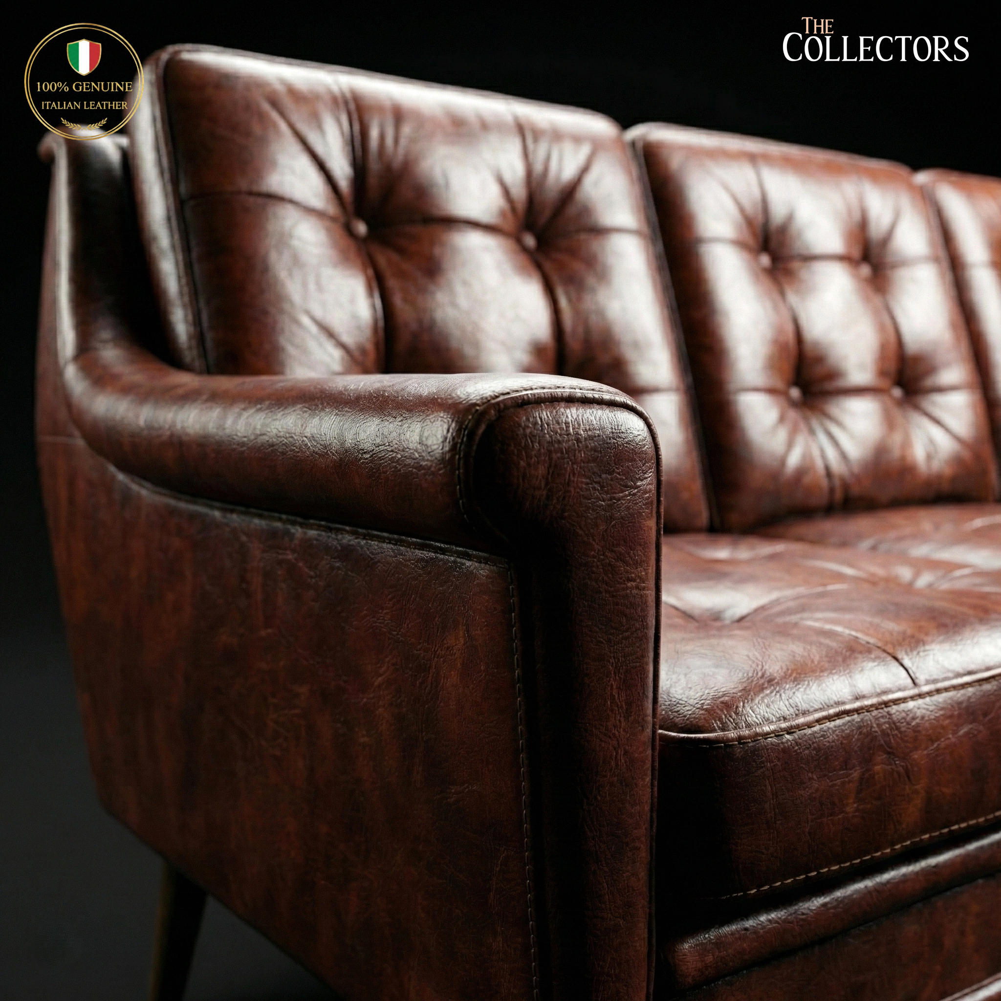 Frederiksberg Mid Century Modern Leather Sofa — image 3