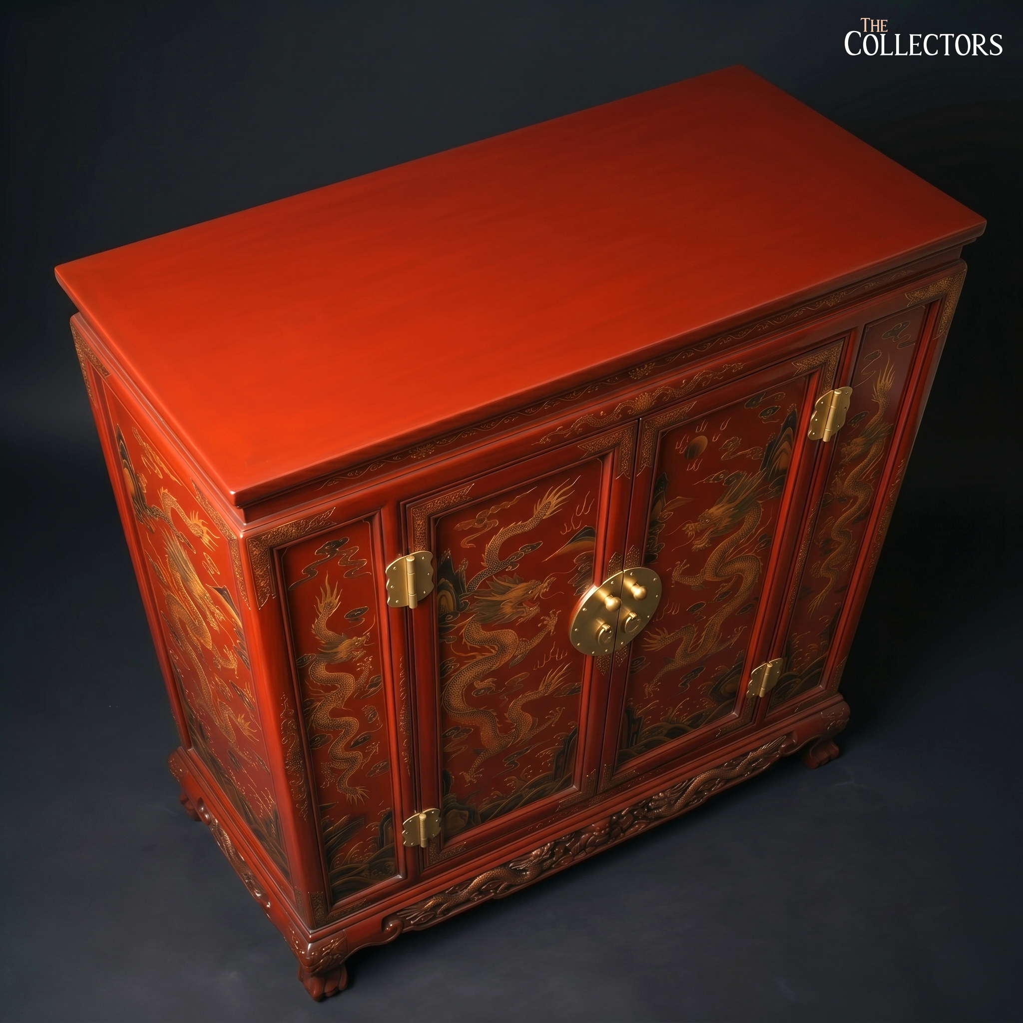 Imperial Vermilion Dragon Cabinet - Ming Lacquer Tradition — image 4