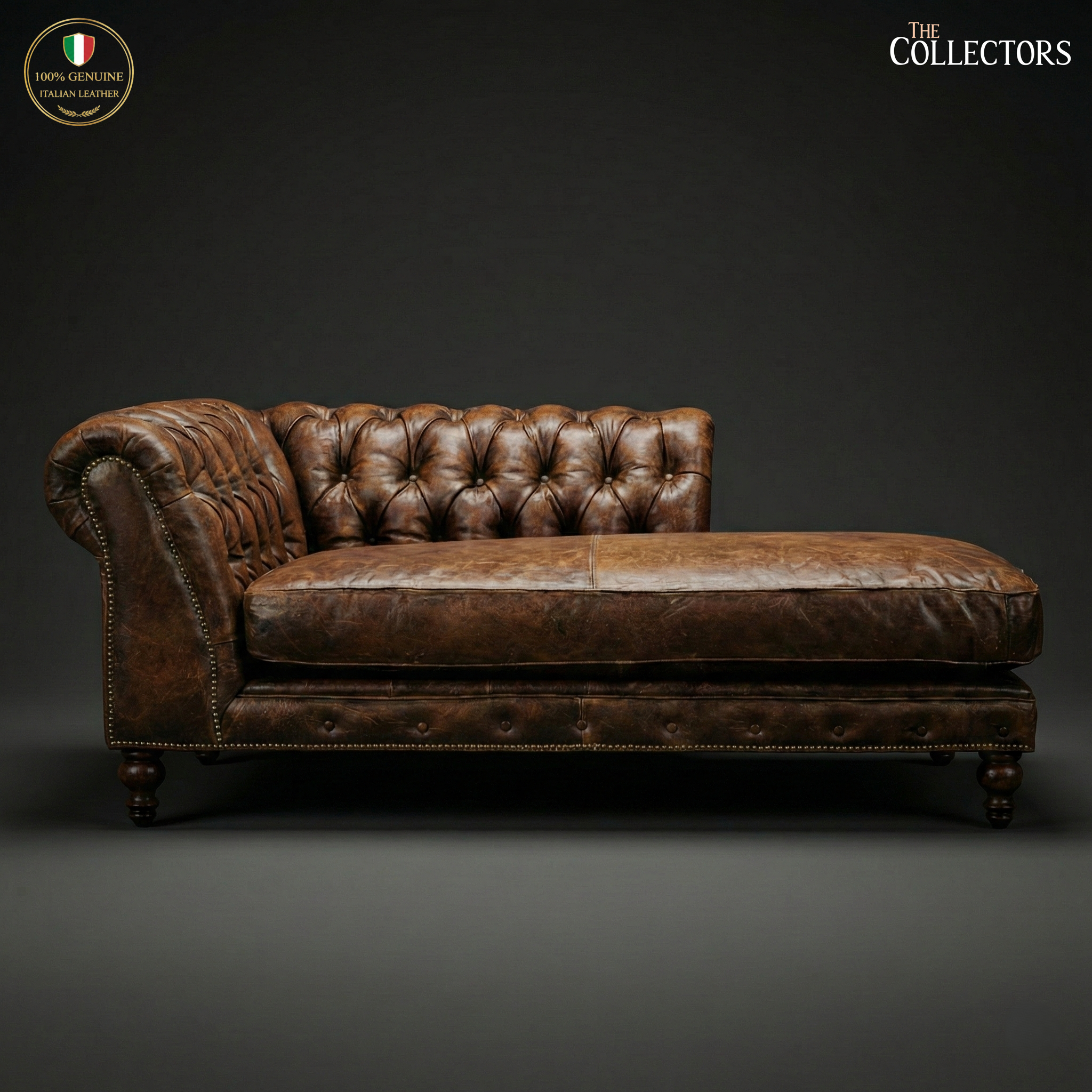 Kensington House Chesterfield Leather Chaise — image 1