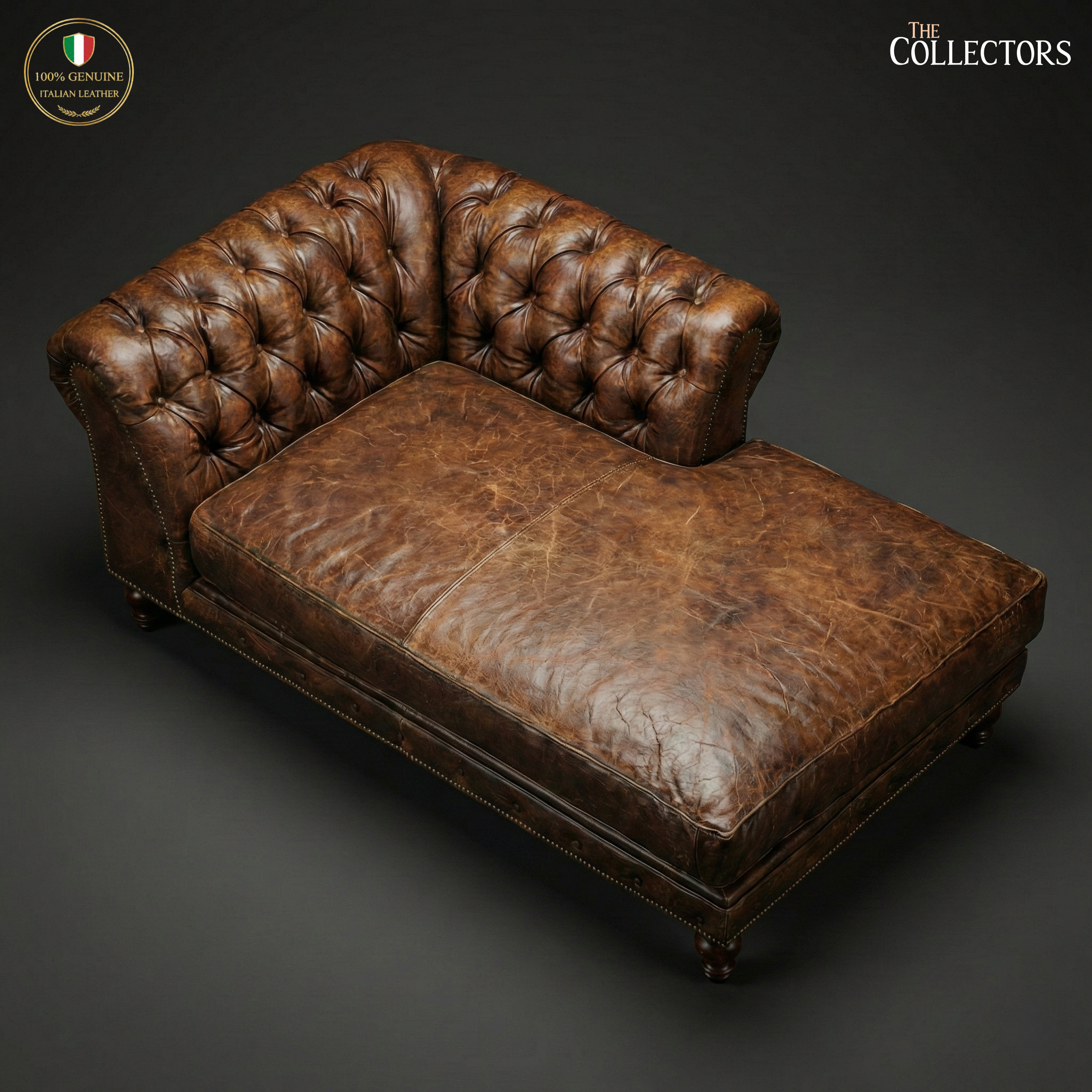 Kensington House Chesterfield Leather Chaise — image 2