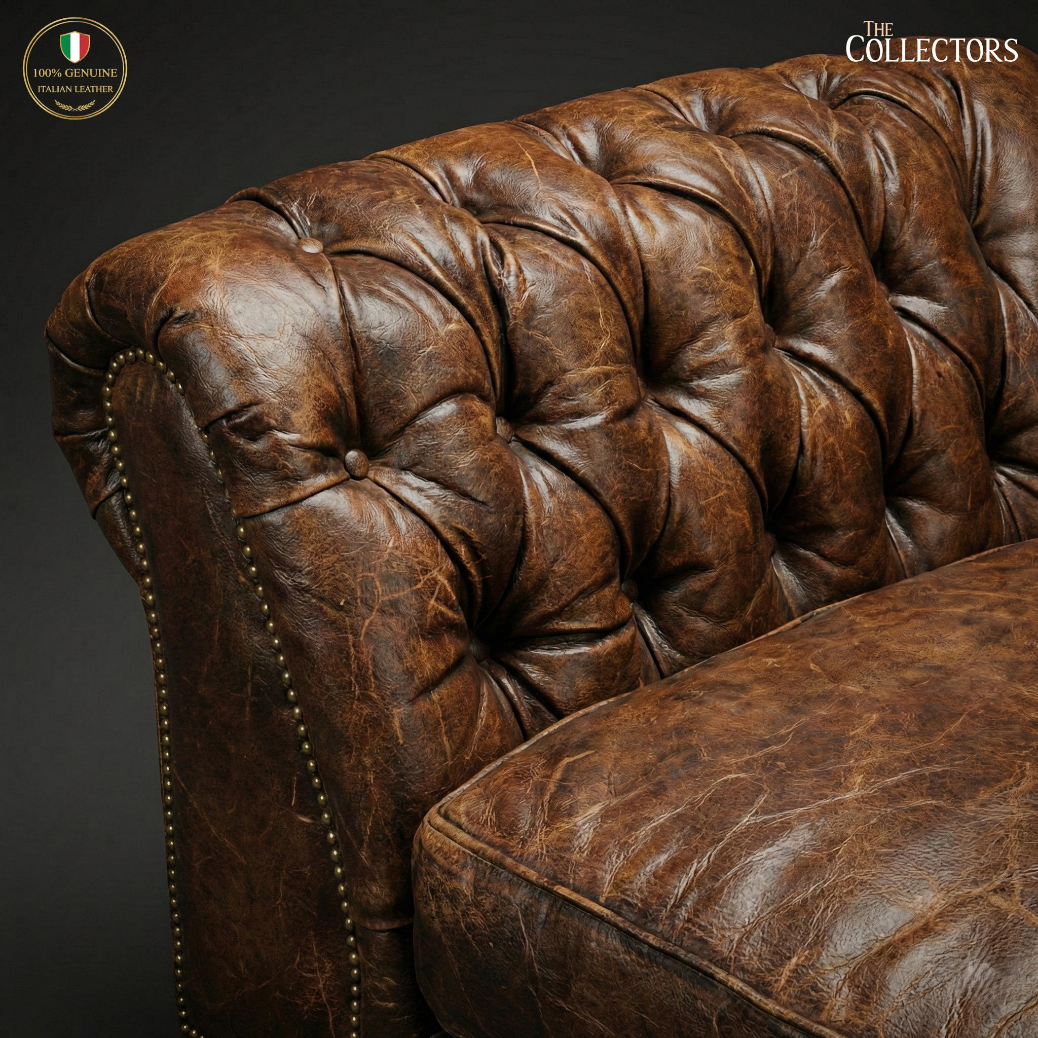 Kensington House Chesterfield Leather Chaise — image 3