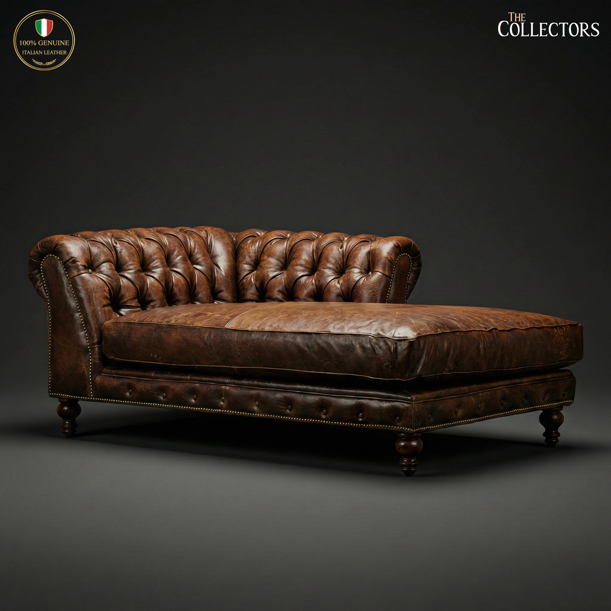 Kensington House Chesterfield Leather Chaise — image 4