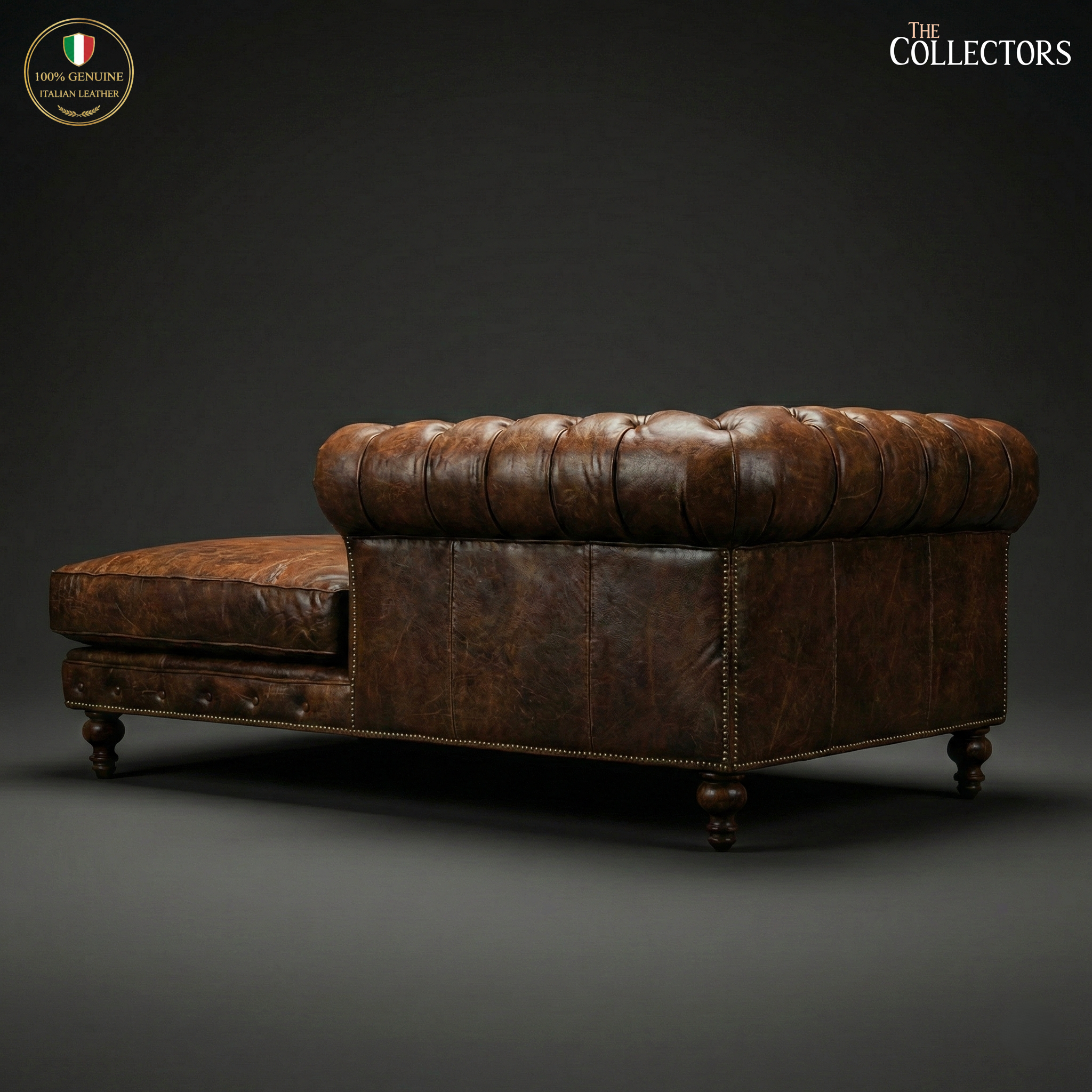 Kensington House Chesterfield Leather Chaise — image 5