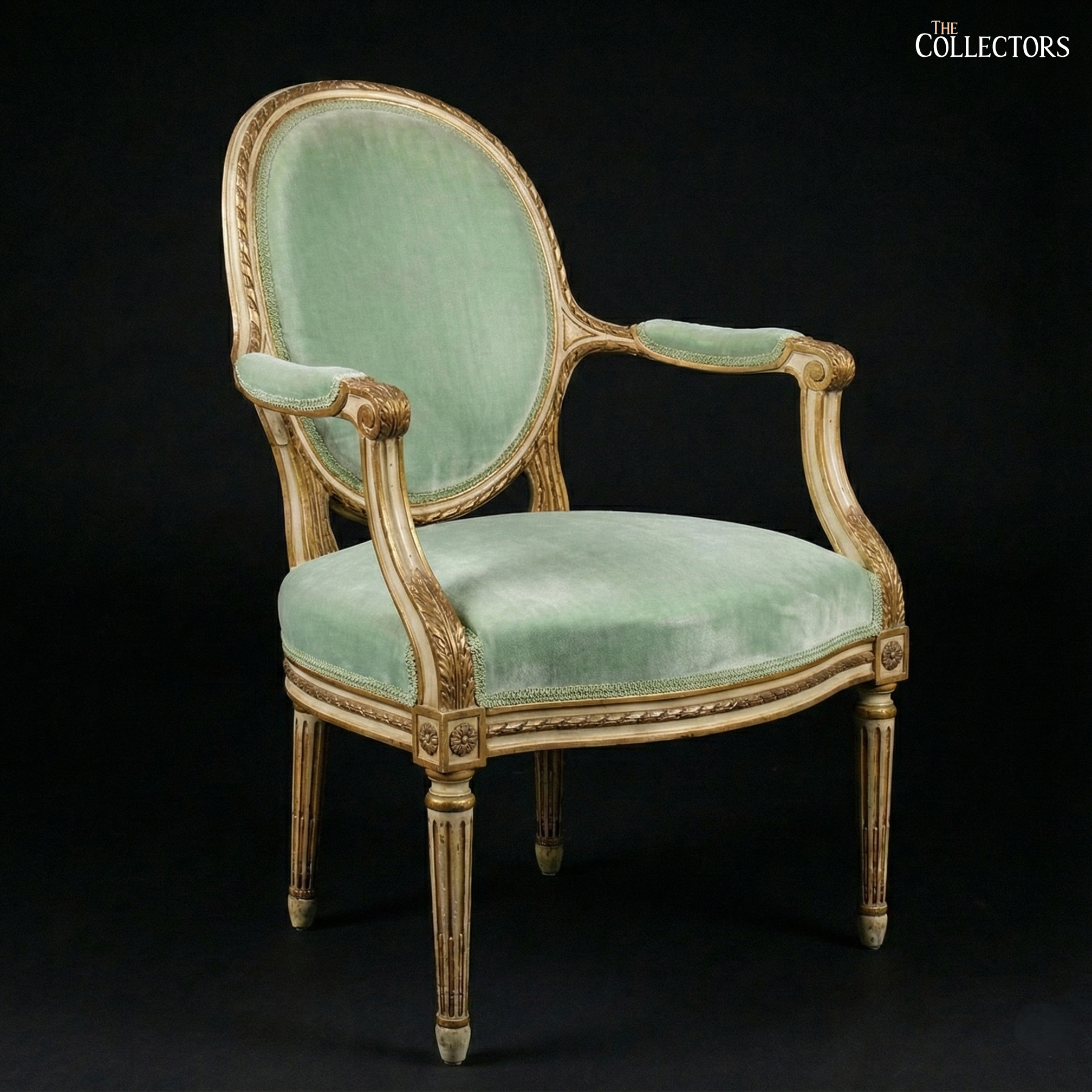 La Fauteuil de Lumière – The Gilded Mint Louis XVI Armchair — image 1