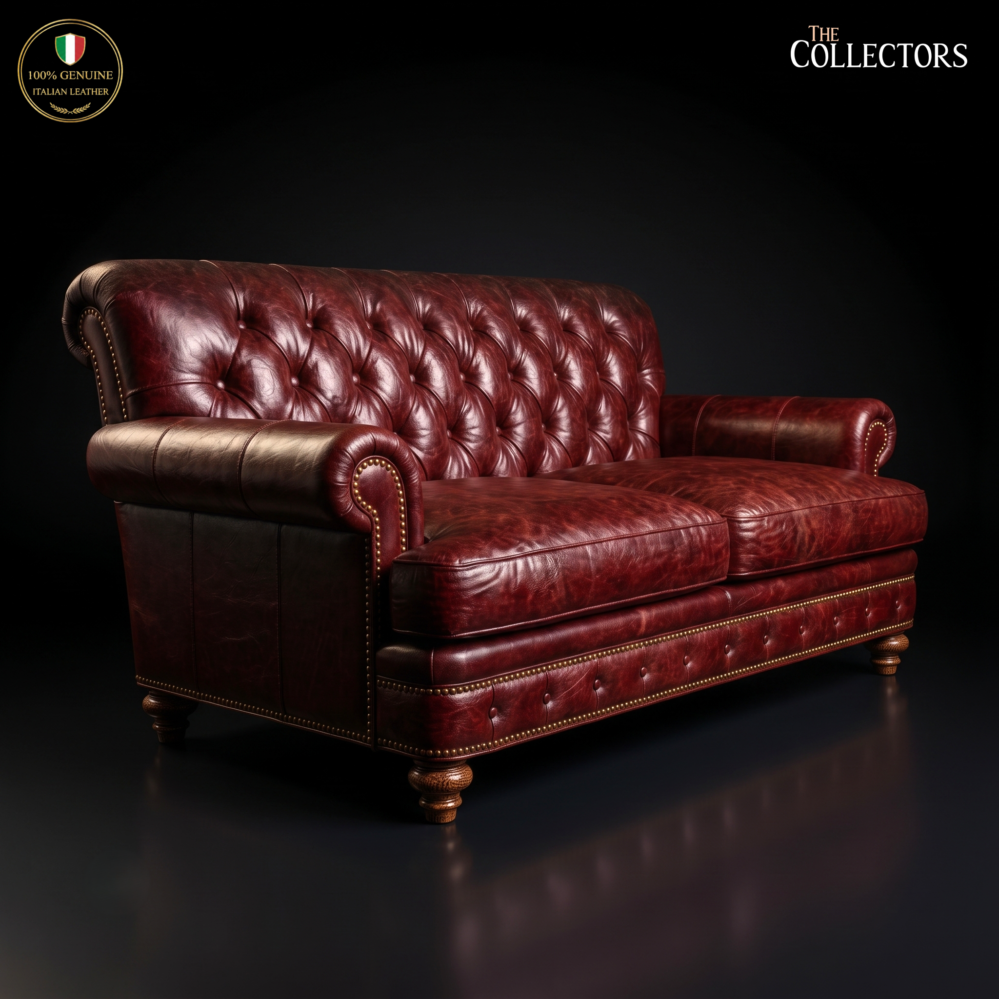 Lincoln's Inn Chambers Oxblood Leather Loveseat — image 2