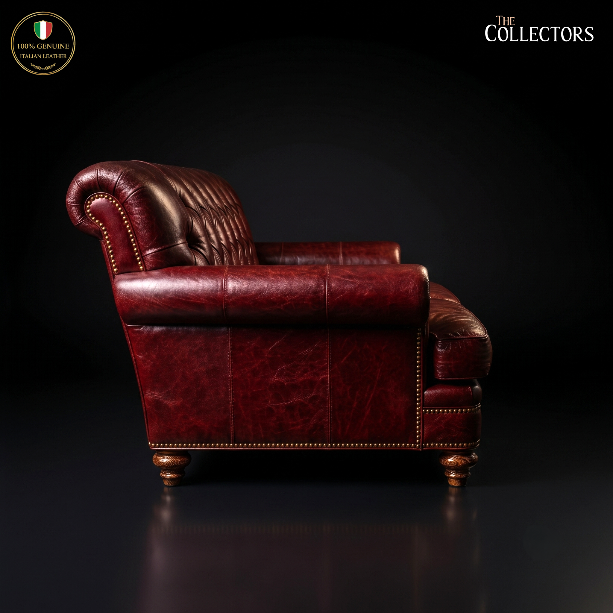 Lincoln's Inn Chambers Oxblood Leather Loveseat — image 3