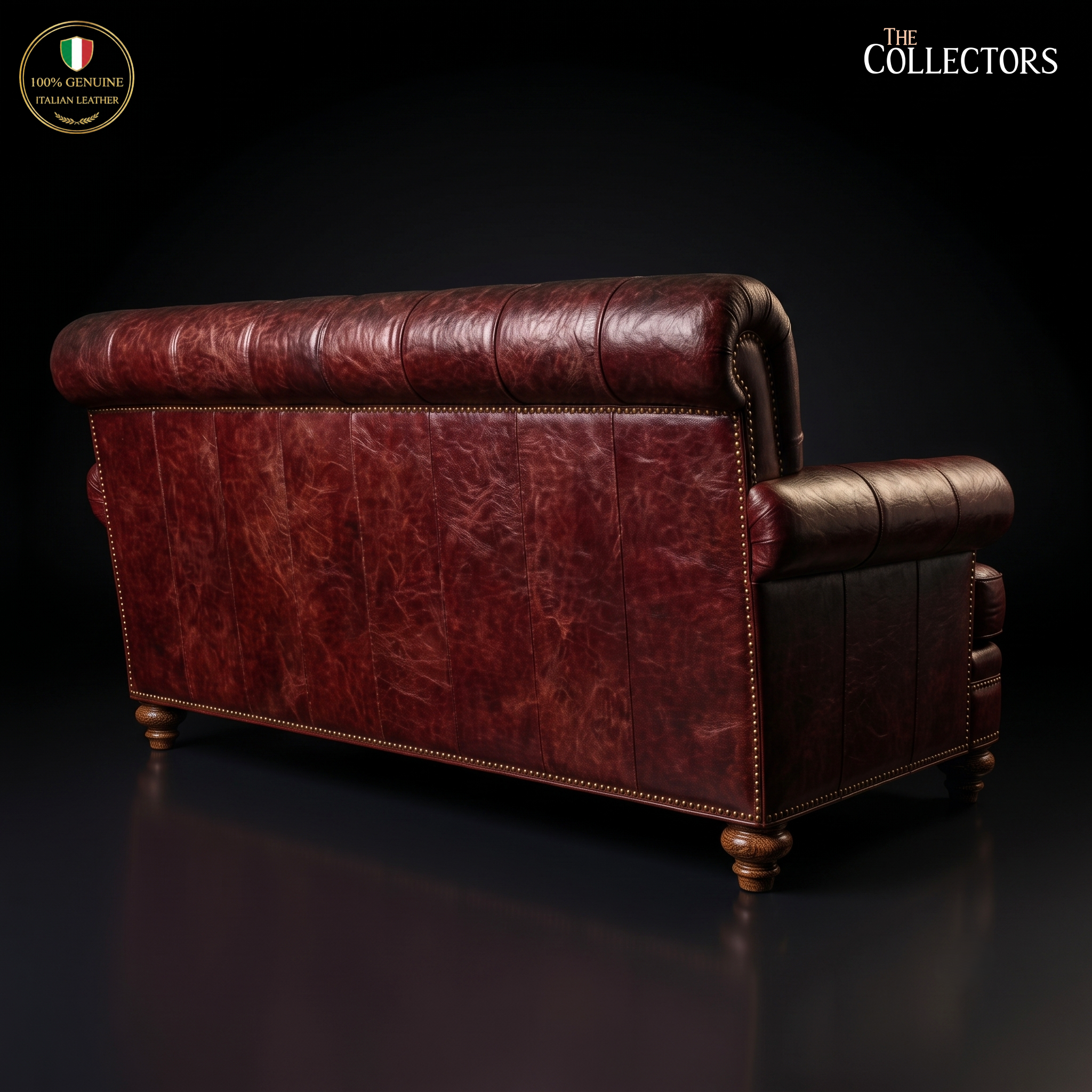 Lincoln's Inn Chambers Oxblood Leather Loveseat — image 4