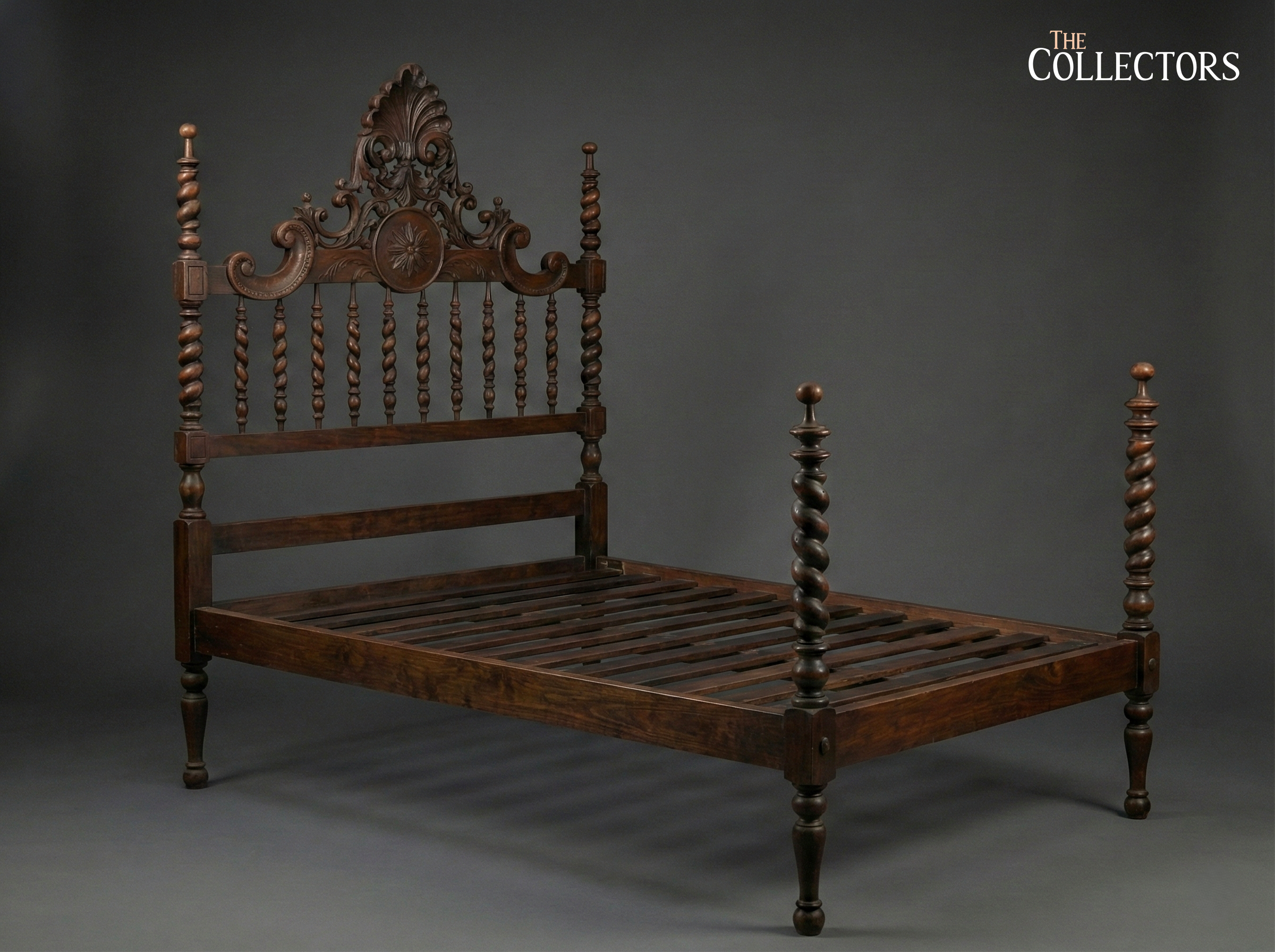 Lisbon Baroque Revival Spiral-Post Bed — image 2