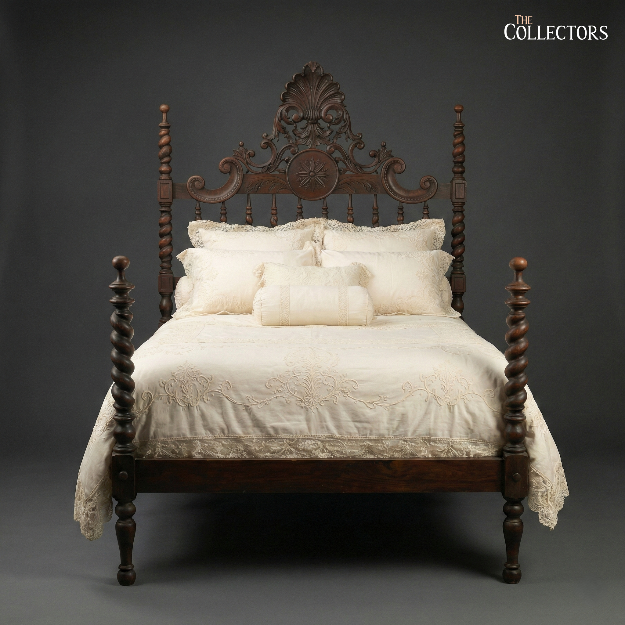 Lisbon Baroque Revival Spiral-Post Bed — image 3