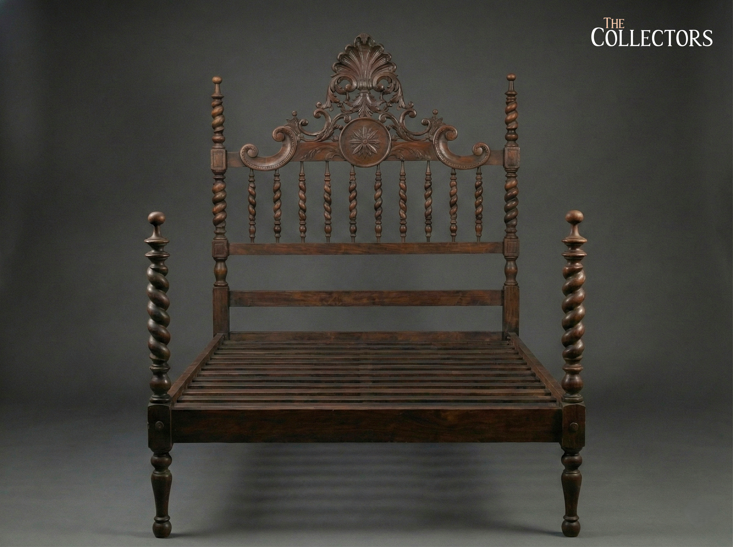 Lisbon Baroque Revival Spiral-Post Bed — image 4