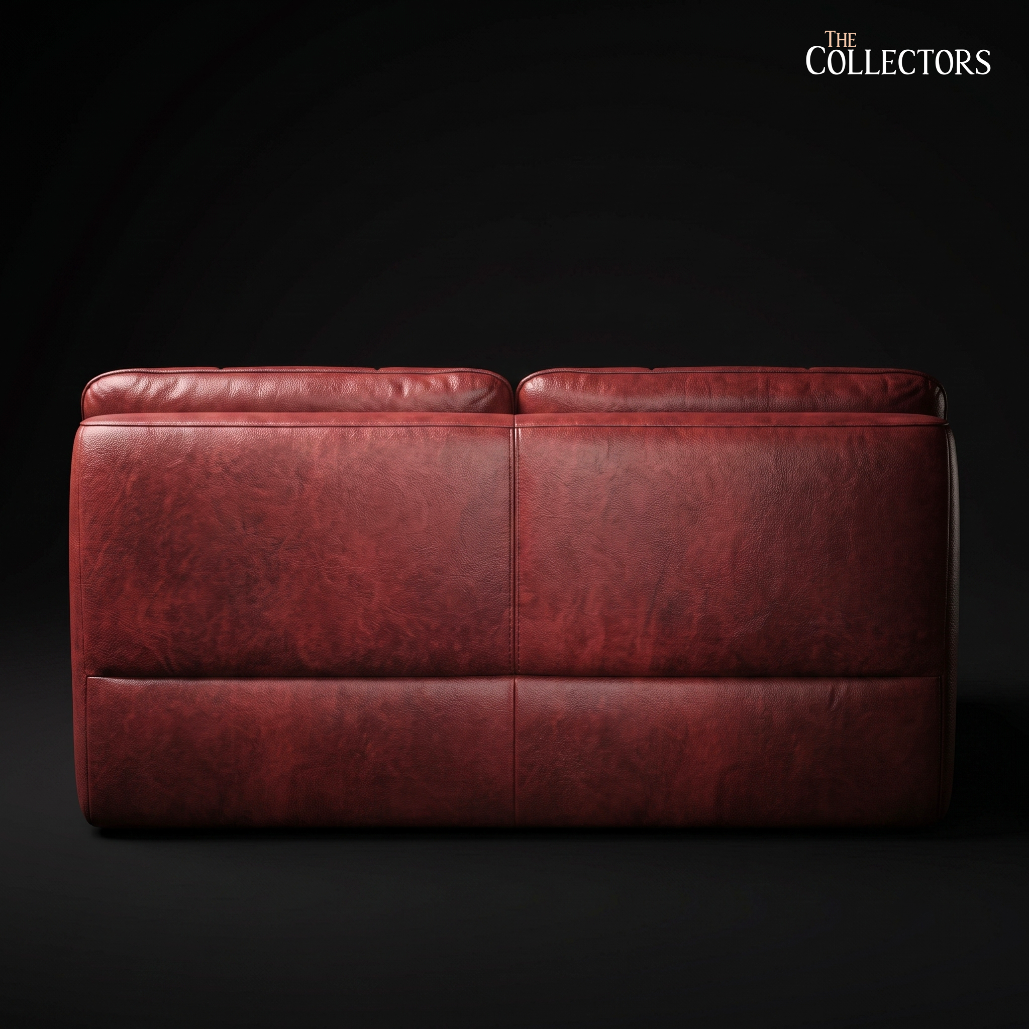 The Lombardy Fold: Tufted Oxblood Leather Sofa — image 3