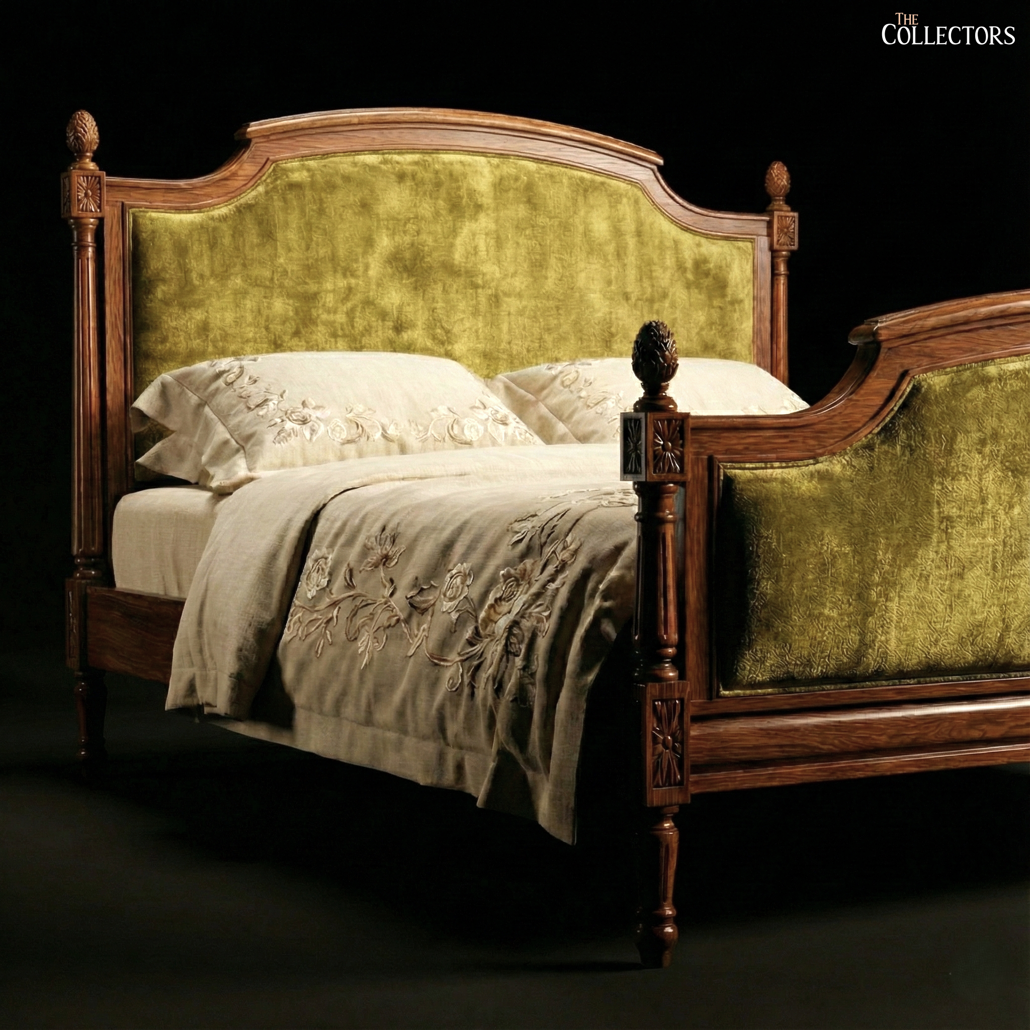 Louis XVI Salon Bed with Pomme de Pin Finials — image 1
