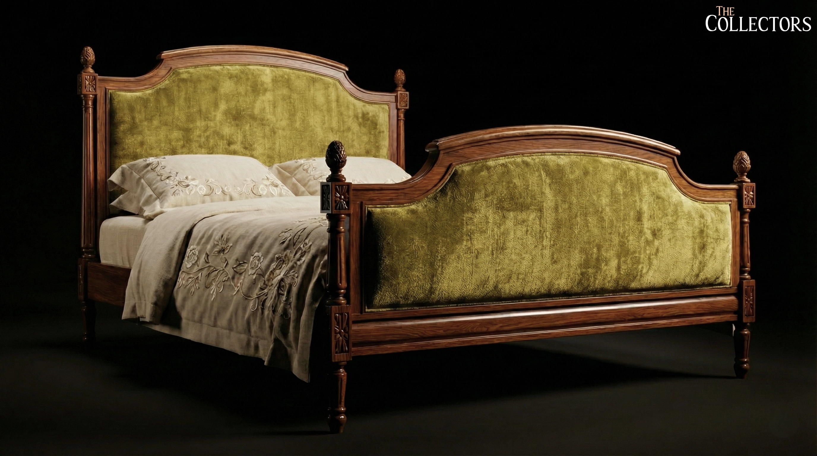 Louis XVI Salon Bed with Pomme de Pin Finials — image 2