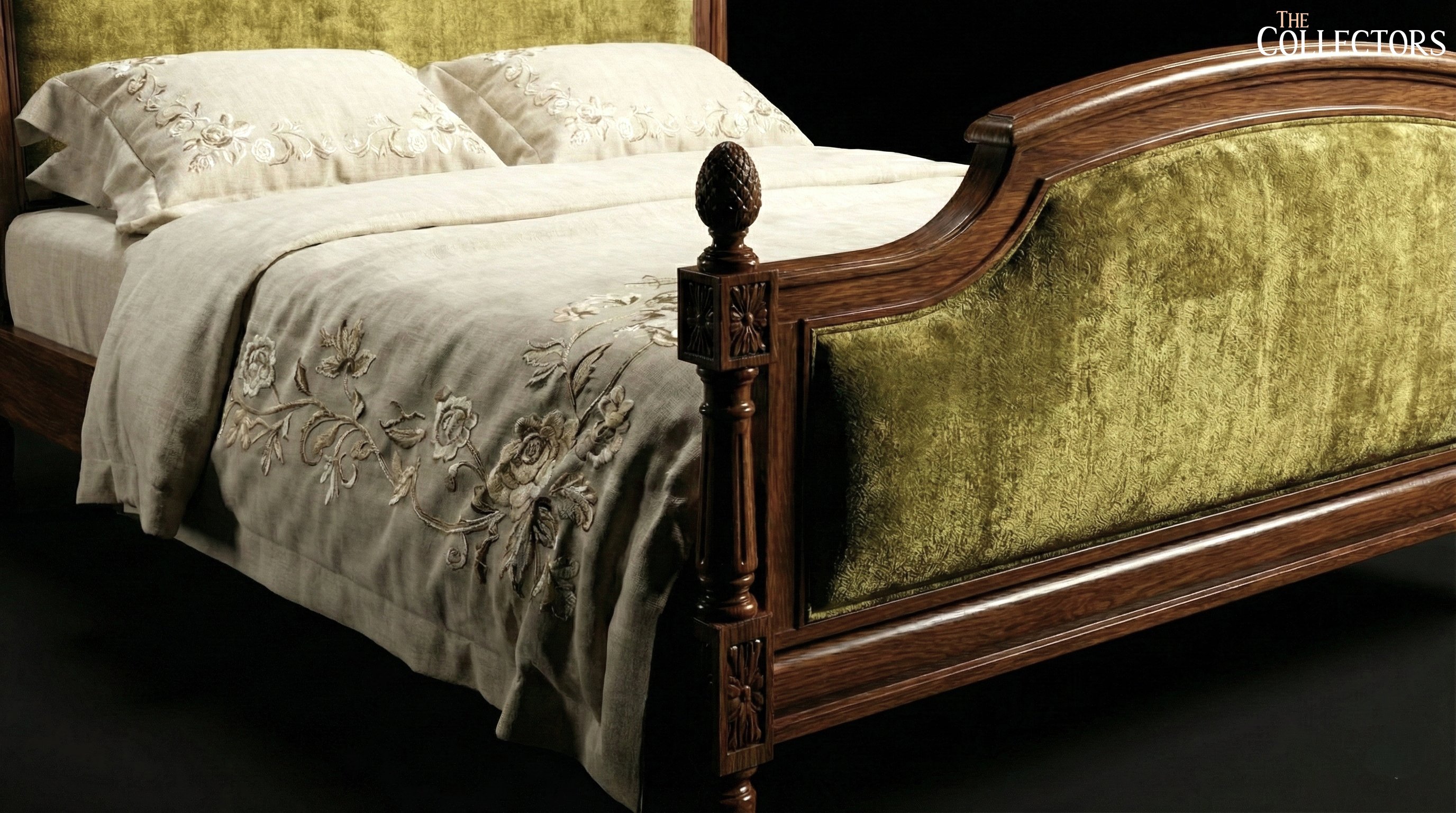 Louis XVI Salon Bed with Pomme de Pin Finials — image 4