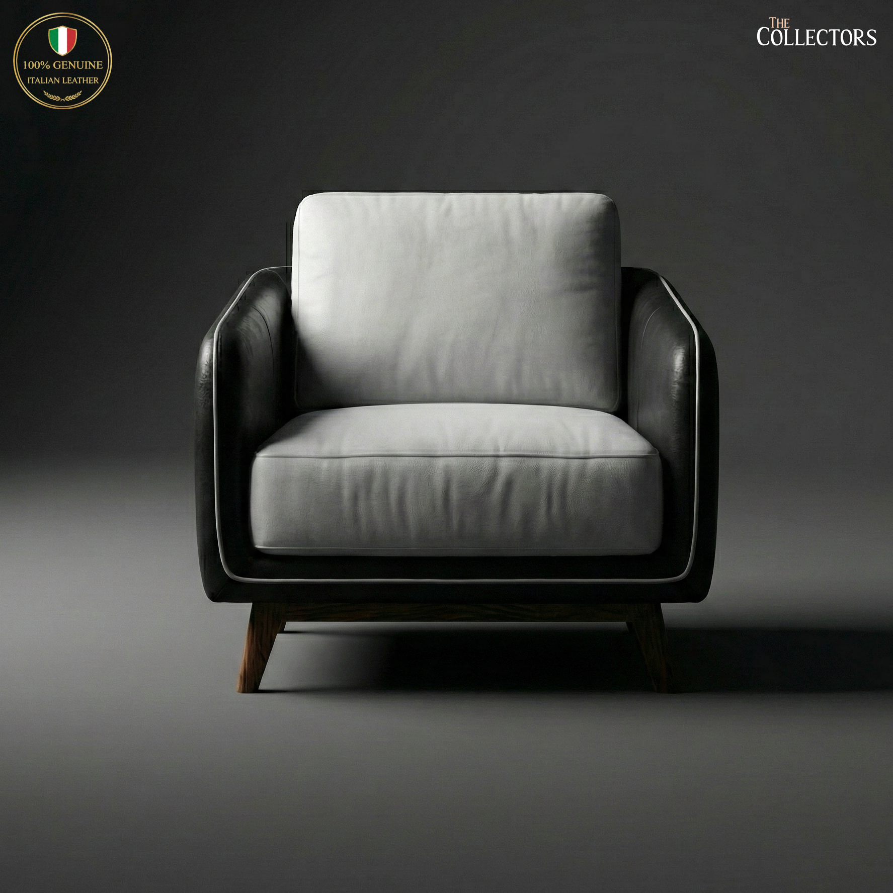 Manhattan Modernist Leather Lounge Sofa - Single Seater — image 2