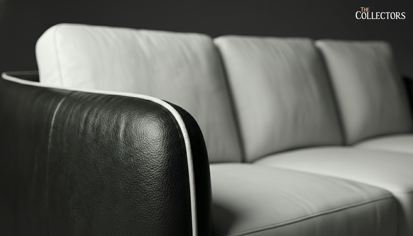 Manhattan Modernist Leather Sofa Ensemble — image 5